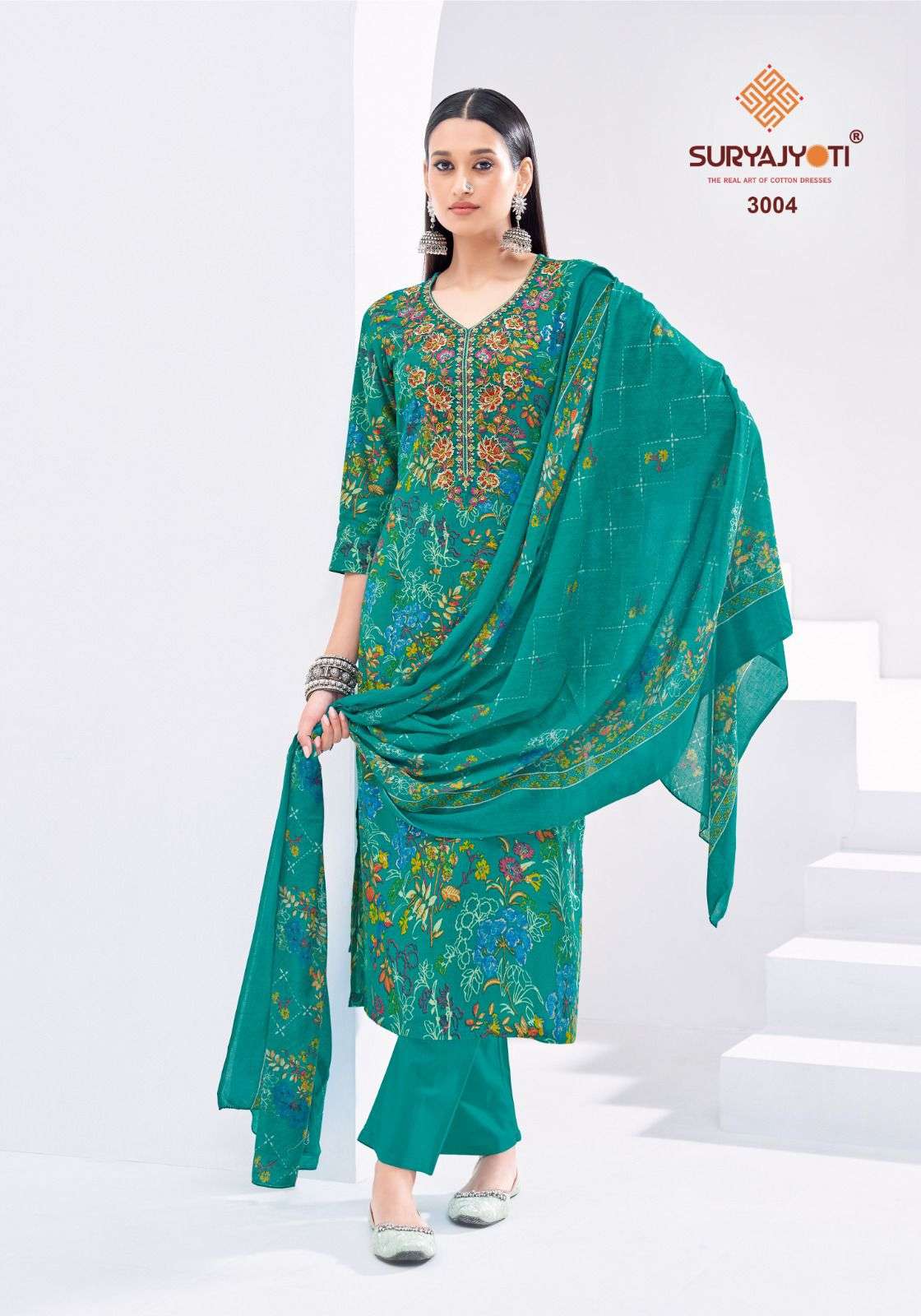 SURYAJYOTI KALA VOL 3 COTTON FANCY WORK READY MADE SUIT COLLECTION 