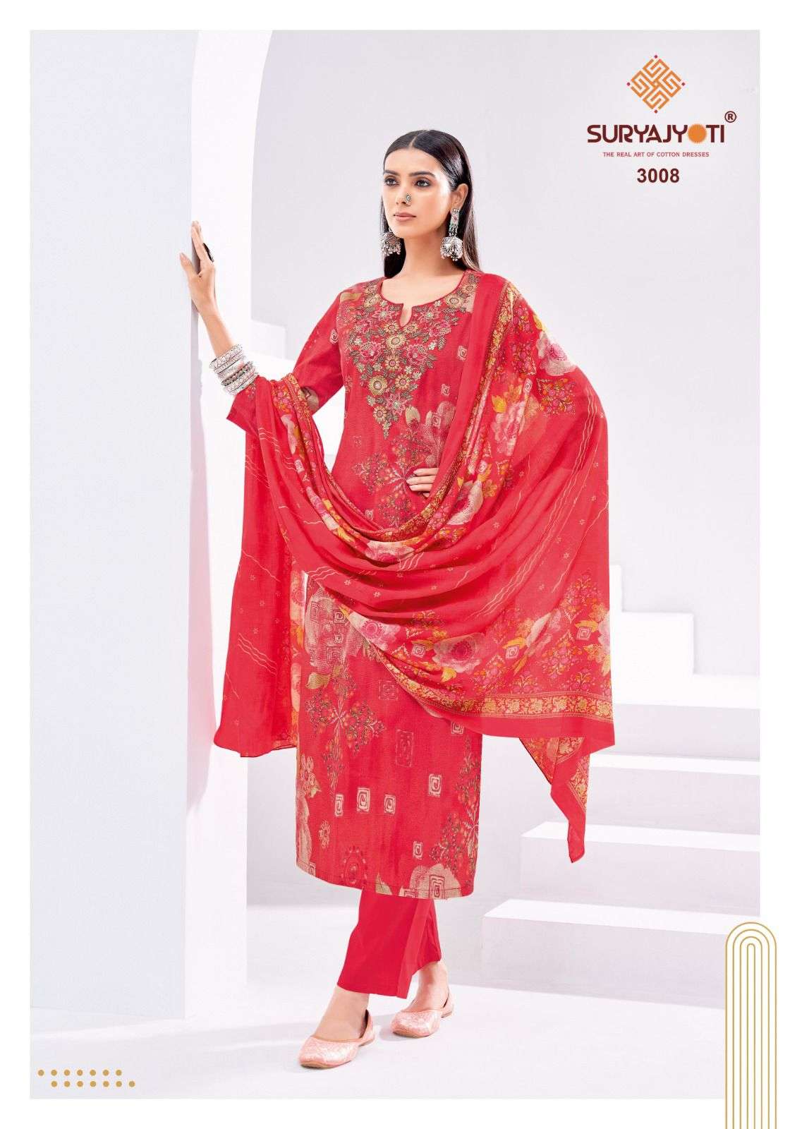 SURYAJYOTI KALA VOL 3 COTTON FANCY WORK READY MADE SUIT COLLECTION 