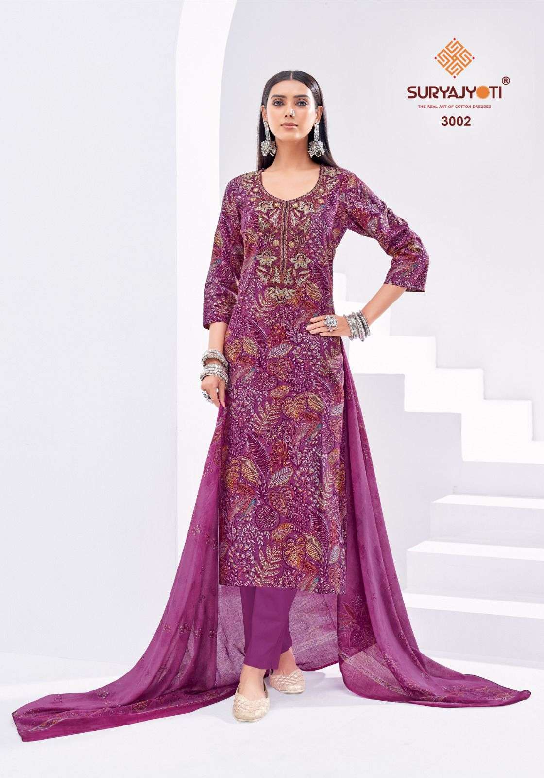 SURYAJYOTI KALA VOL 3 COTTON FANCY WORK READY MADE SUIT COLLECTION 