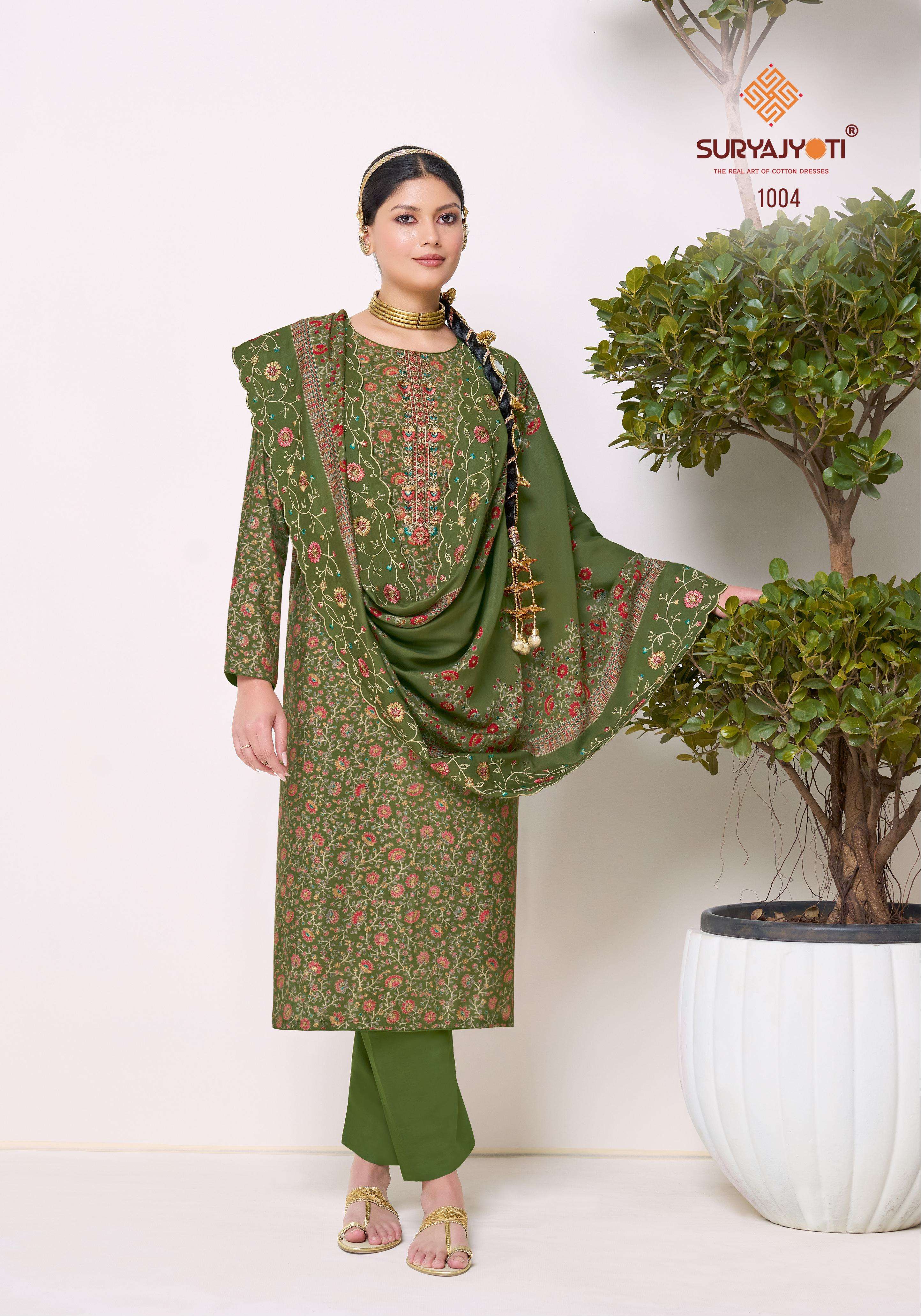 SURYAJYOTI KALAVATI VOL 1 MODAL SILK PRINT WITH FANCY EMBROIDERY WORK SUIT