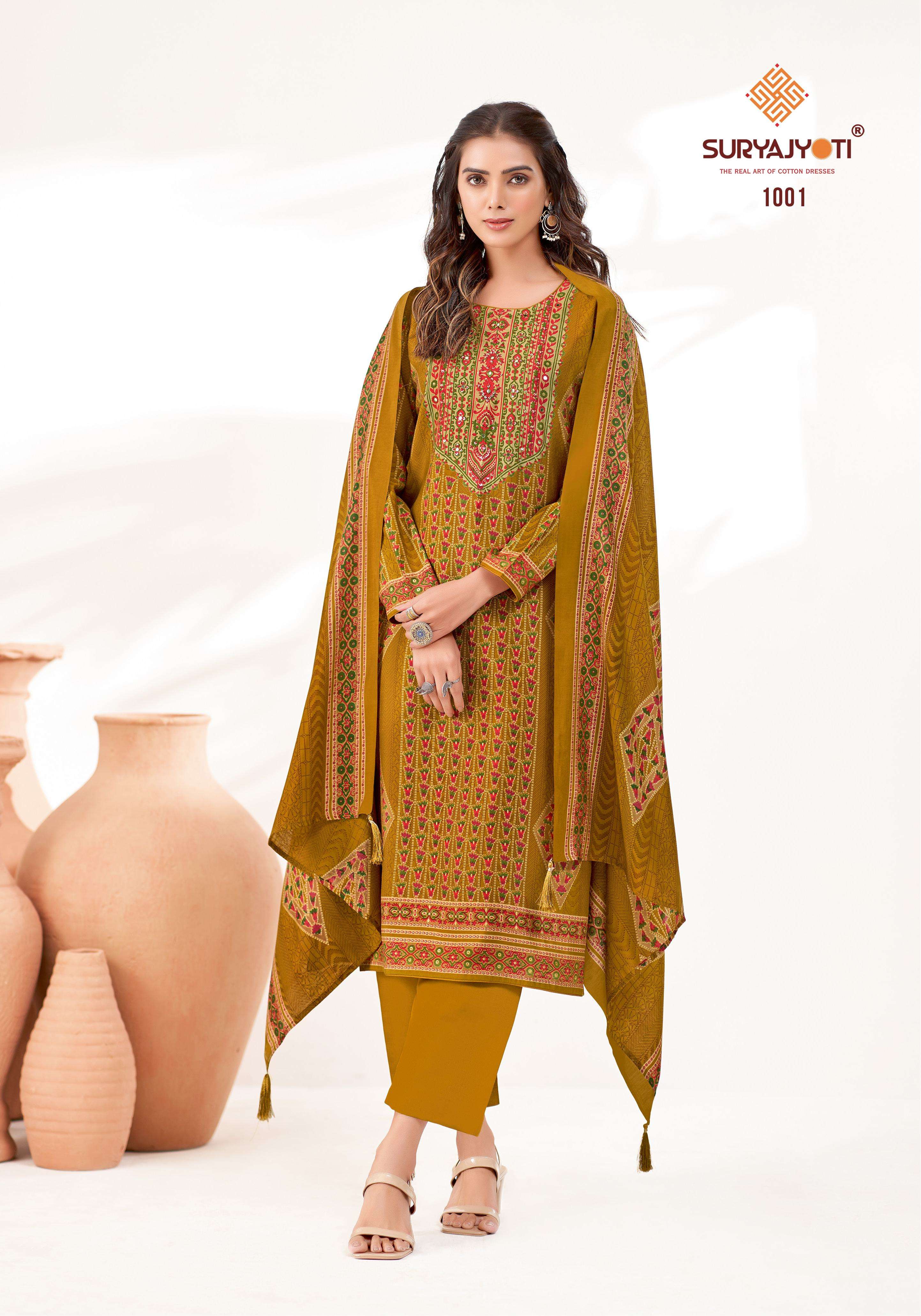 SURYAJYOTI KANZ VOL 1 MODAL SILK PRINT WITH FANCY WORK LADIES SUIT