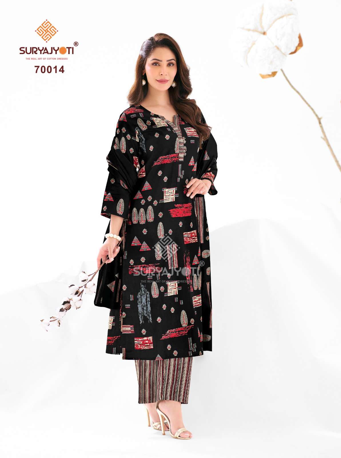 SURYAJYOTI TRENDY COTTON VOL 70 STITCHED COLLECTION	