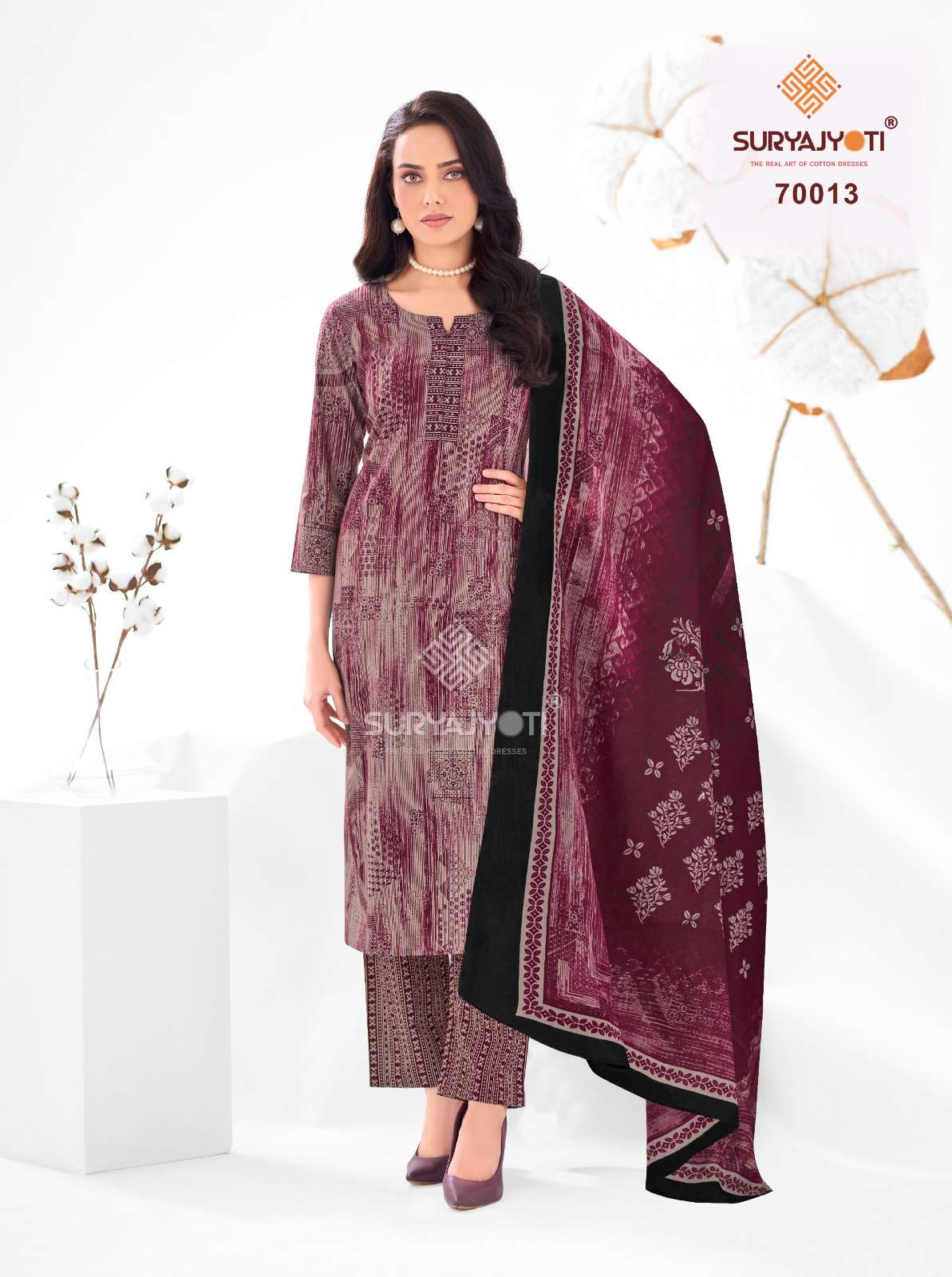 SURYAJYOTI TRENDY COTTON VOL 70 STITCHED COLLECTION	