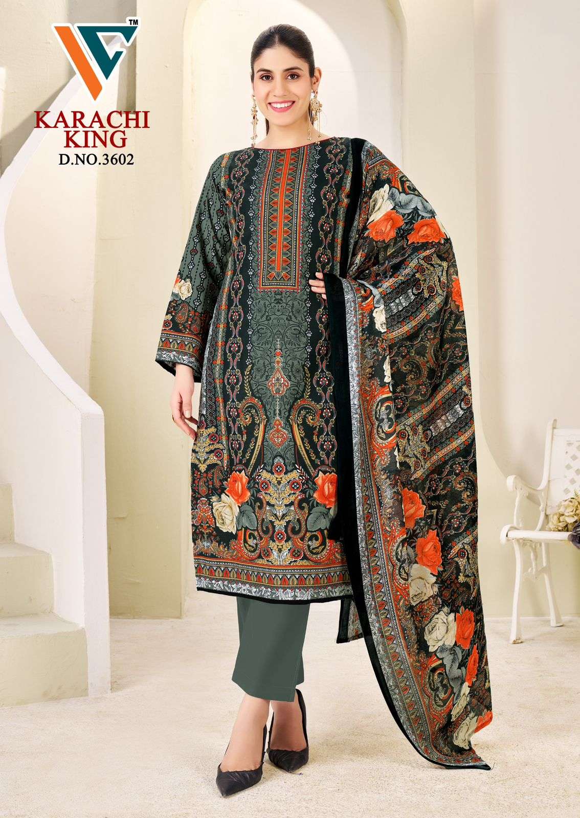 VANDANA‎‎‎‎ CREATION KARACHI KING VOL 36 COTTON DIGITAL PRINT SALWAR SUIT