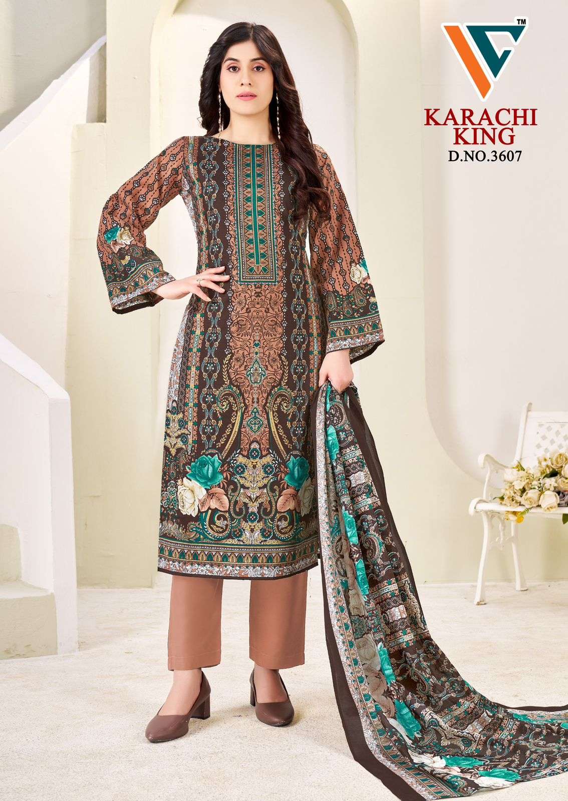 VANDANA‎‎‎‎ CREATION KARACHI KING VOL 36 COTTON DIGITAL PRINT SALWAR SUIT