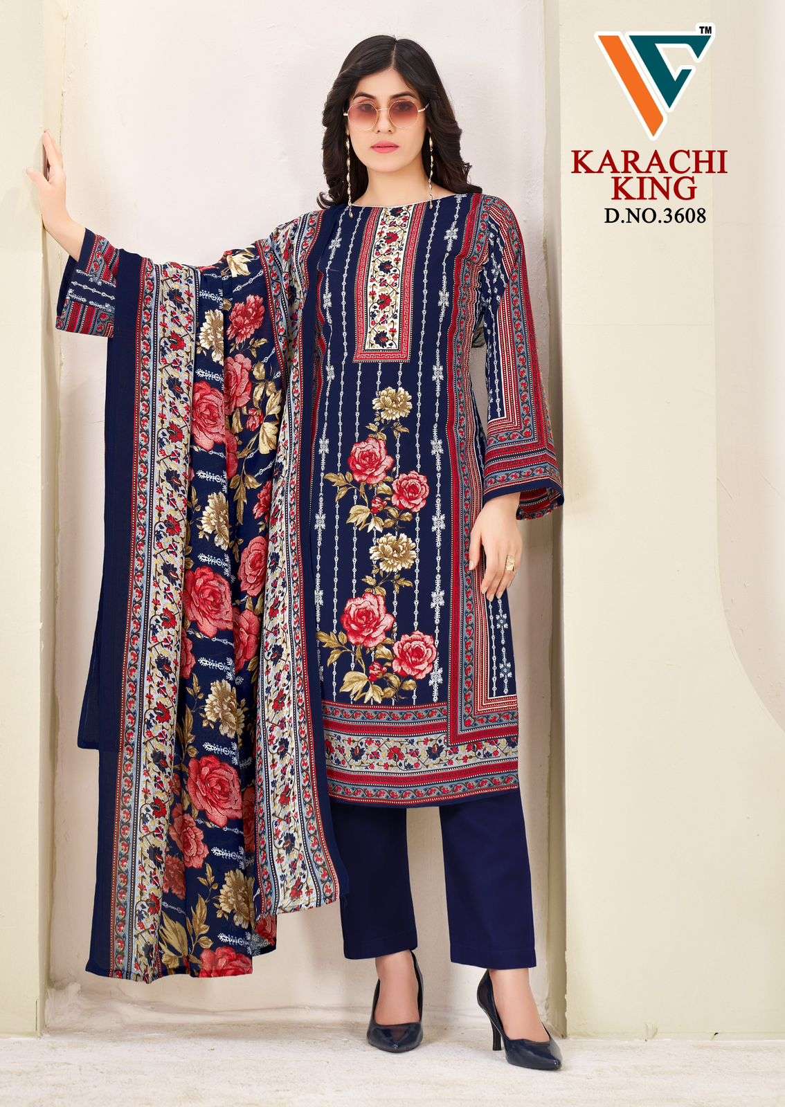 VANDANA‎‎‎‎ CREATION KARACHI KING VOL 36 COTTON DIGITAL PRINT SALWAR SUIT