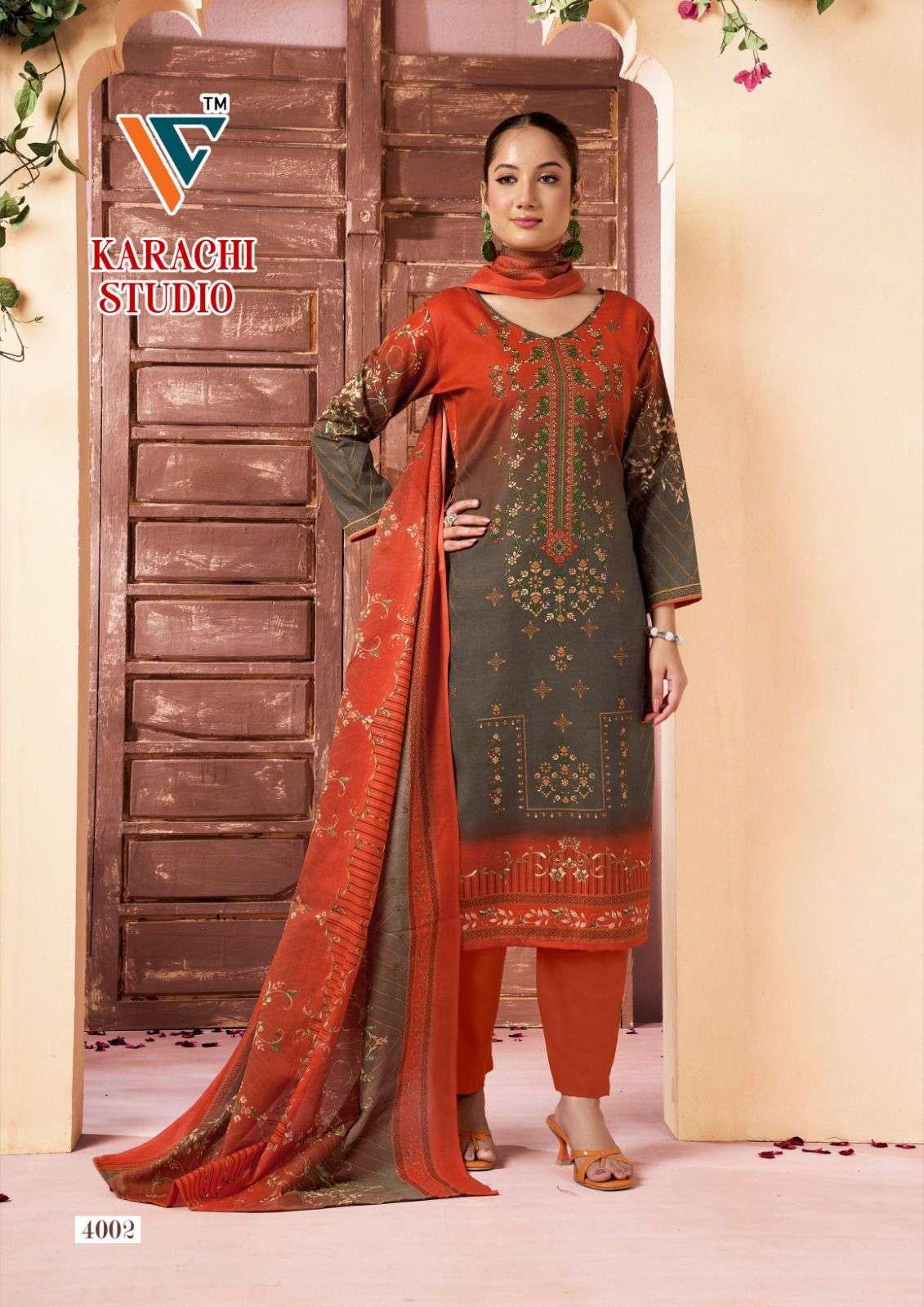 VANDANA‎‎‎‎ CREATION KARACHI STUDIO VOL 4 COTTON DIGITAL PRINTS SALWAR SUITS