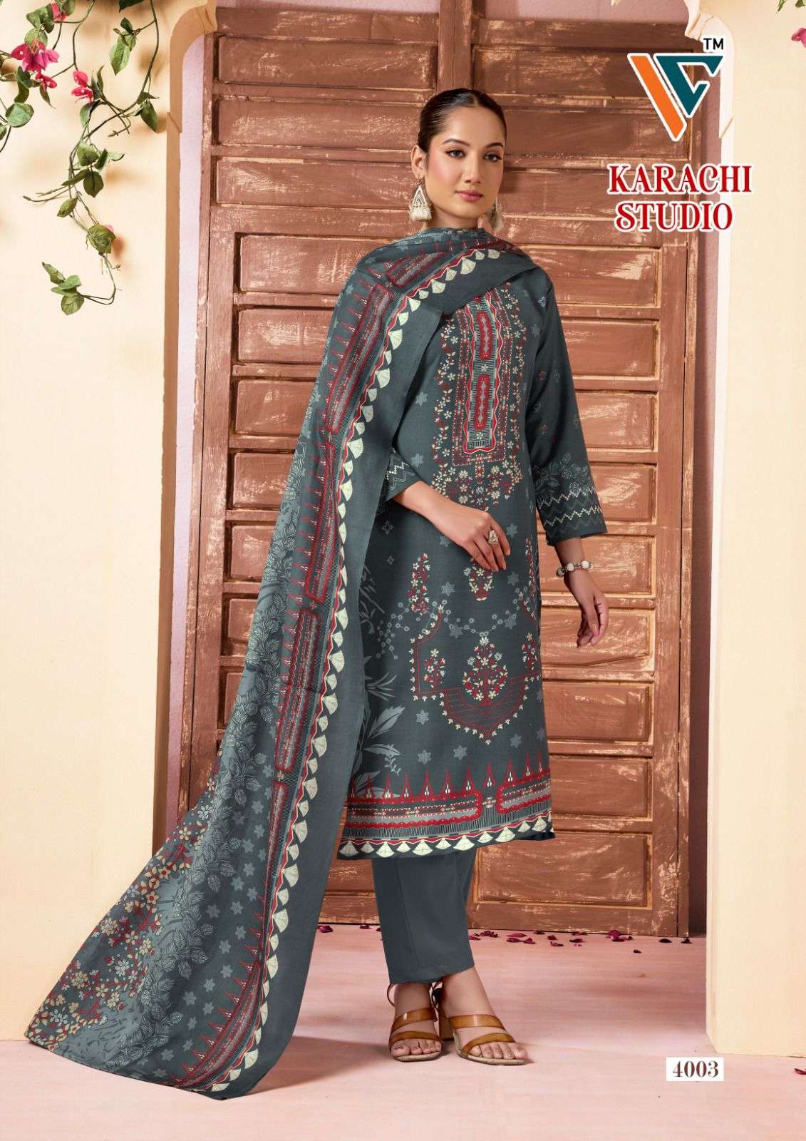 VANDANA‎‎‎‎ CREATION KARACHI STUDIO VOL 4 COTTON DIGITAL PRINTS SALWAR SUITS