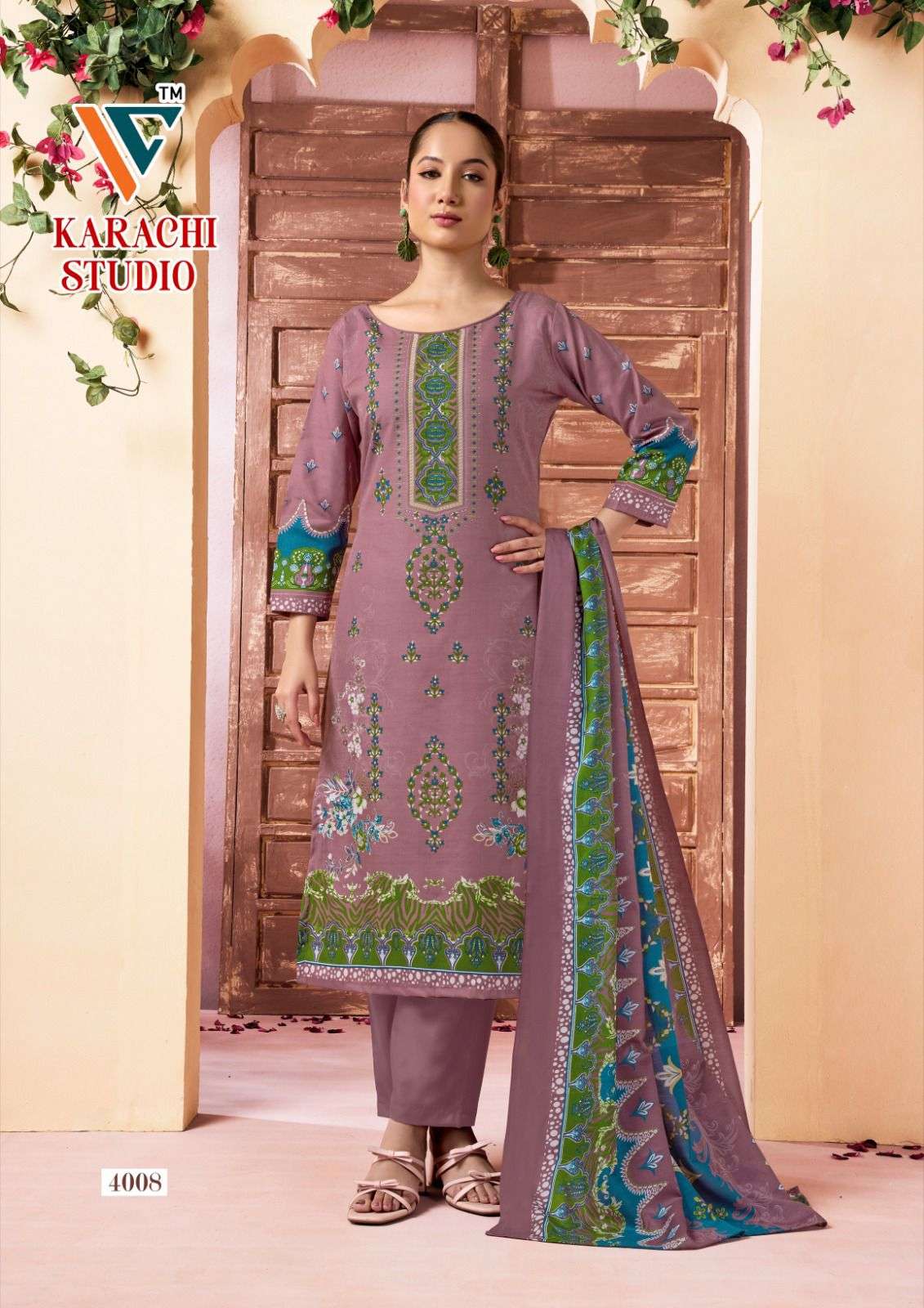 VANDANA‎‎‎‎ CREATION KARACHI STUDIO VOL 4 COTTON DIGITAL PRINTS SALWAR SUITS