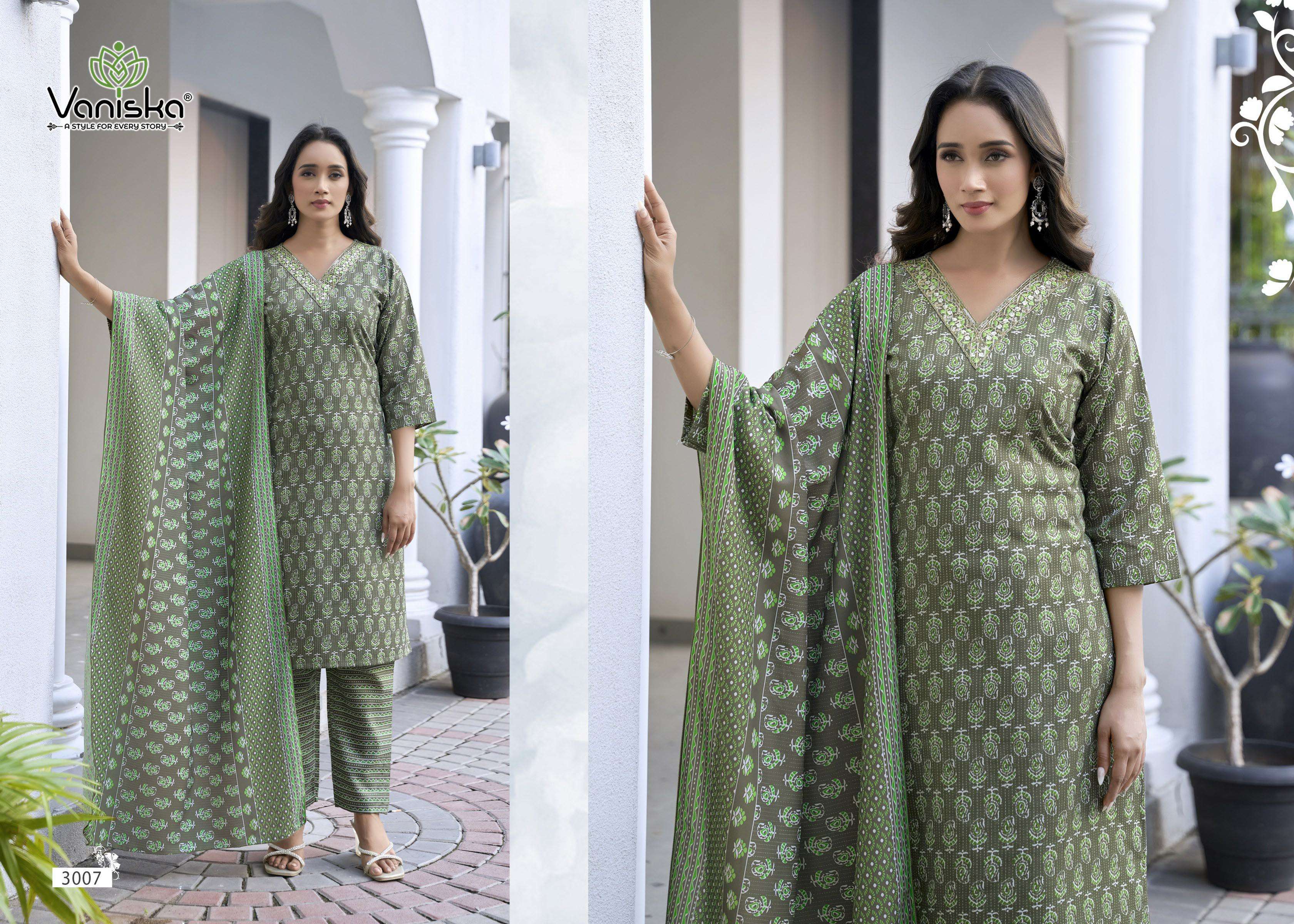 VANISKA SUNRISE VOL 3 STRAIGHT KURTI WITH PANT &  DUPATTA 3PIECE SET