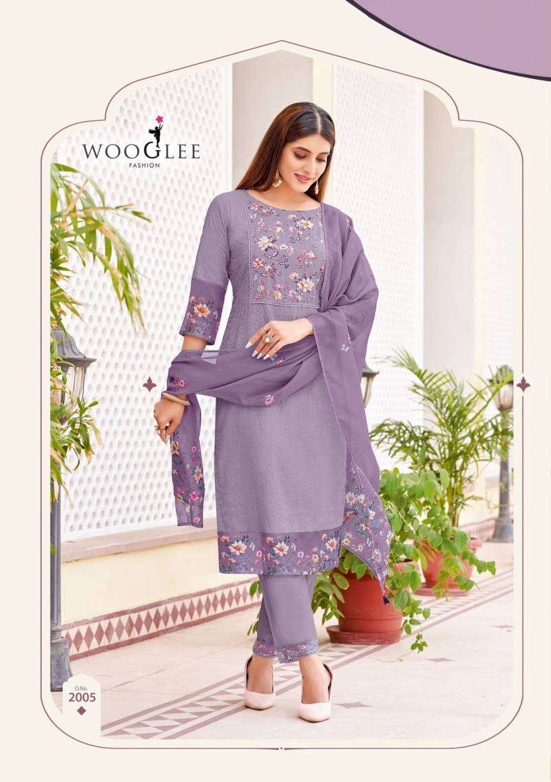 WOOGLEE KASHMIRA COTTON SCHIFLI DESIGNER WORK LADIES 3PCS SET COLLECTION 