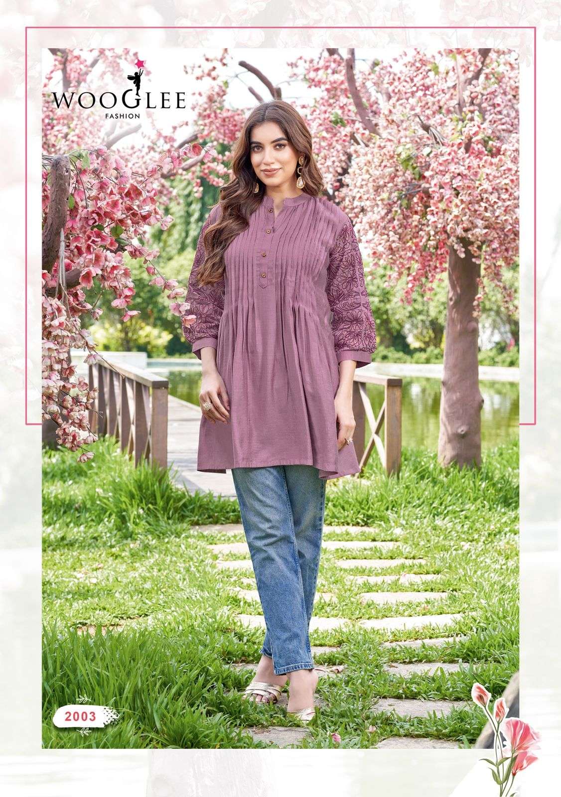 WOOGLEE TRENDY TOUCH RAYON FANCY WESTERN WEAR LADIES TOP