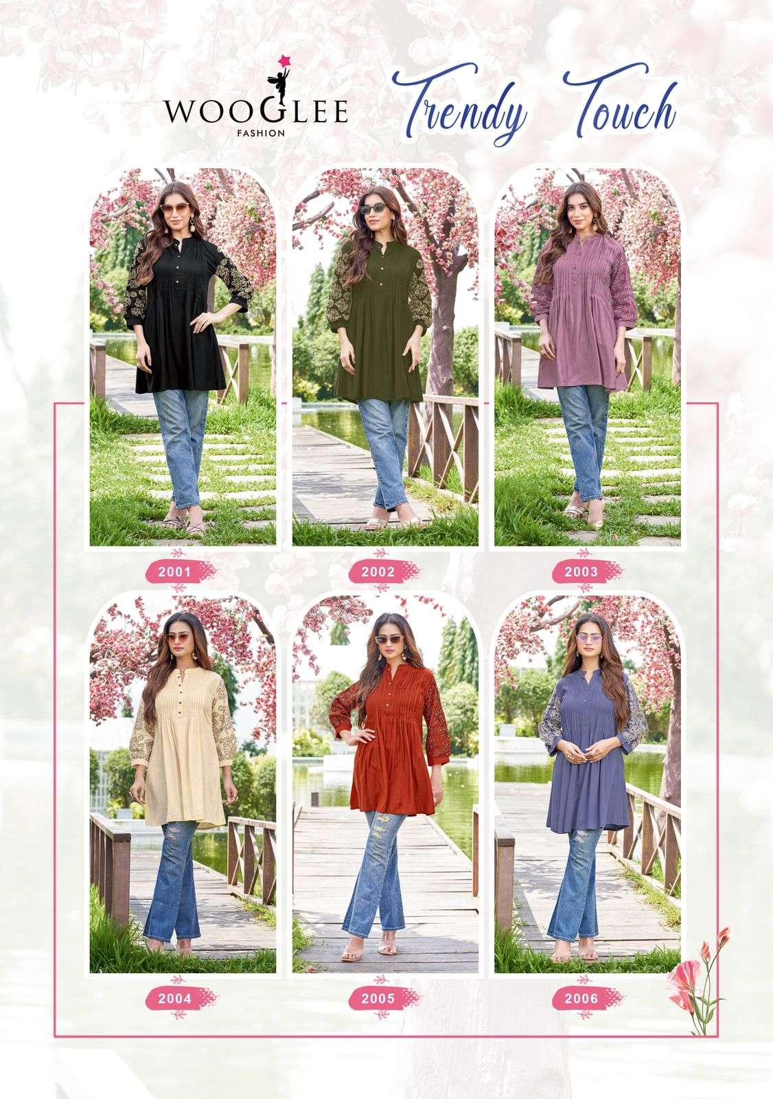 WOOGLEE TRENDY TOUCH RAYON FANCY WESTERN WEAR LADIES TOP