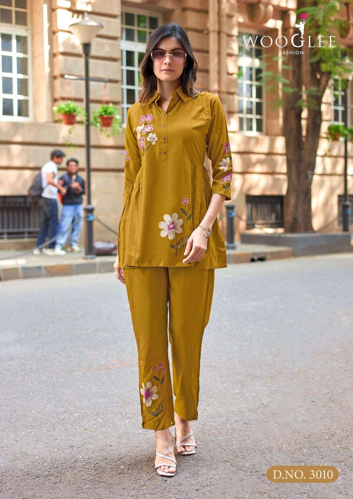 WOOGLEE TULIP VOL 3 RAYON FANCY PREETY LOOK LADIES CO-ORD SET