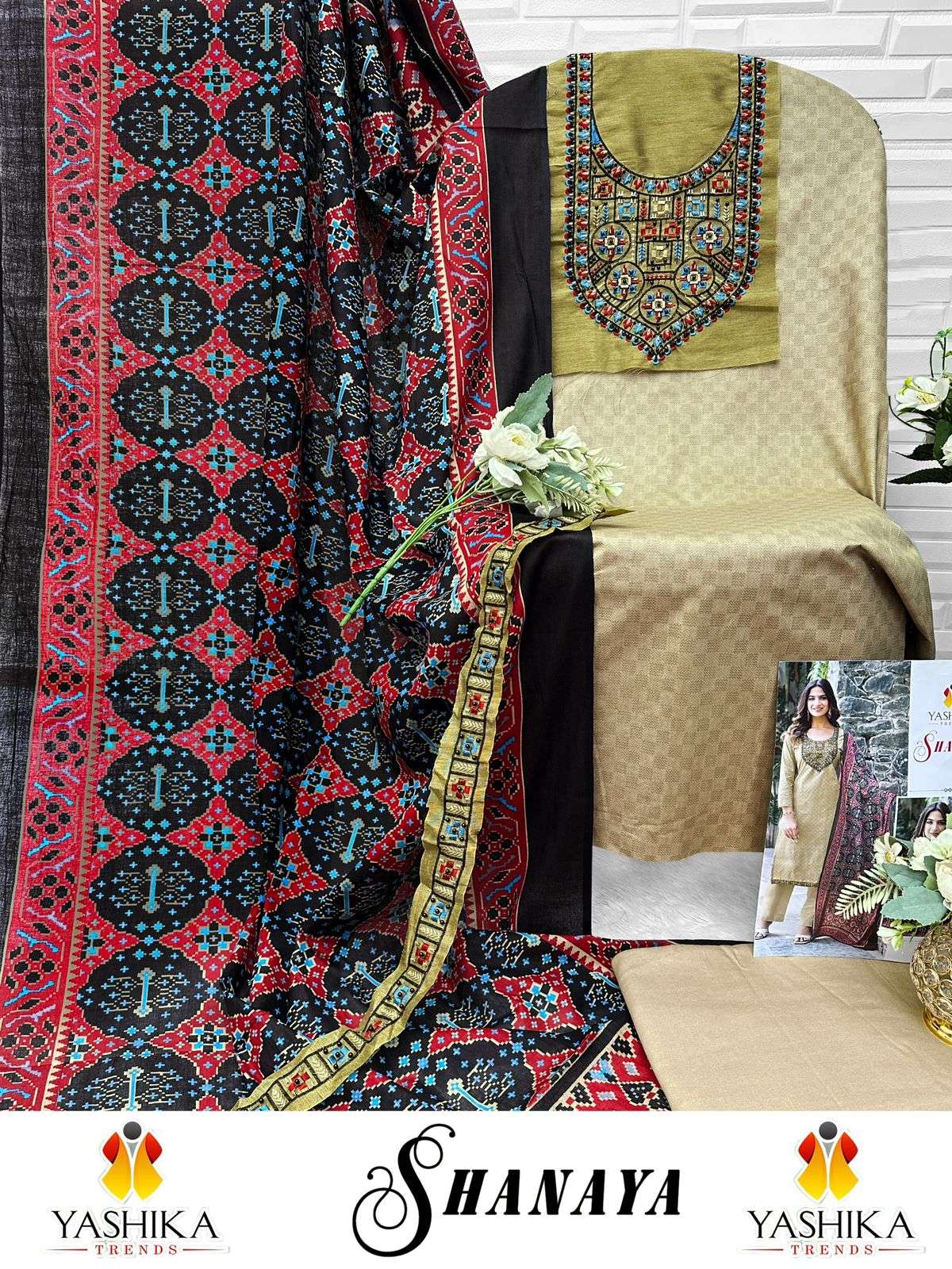 YASHIKA TRENDS SHANAYA COTTON FANCY WORK LADIES SUIT