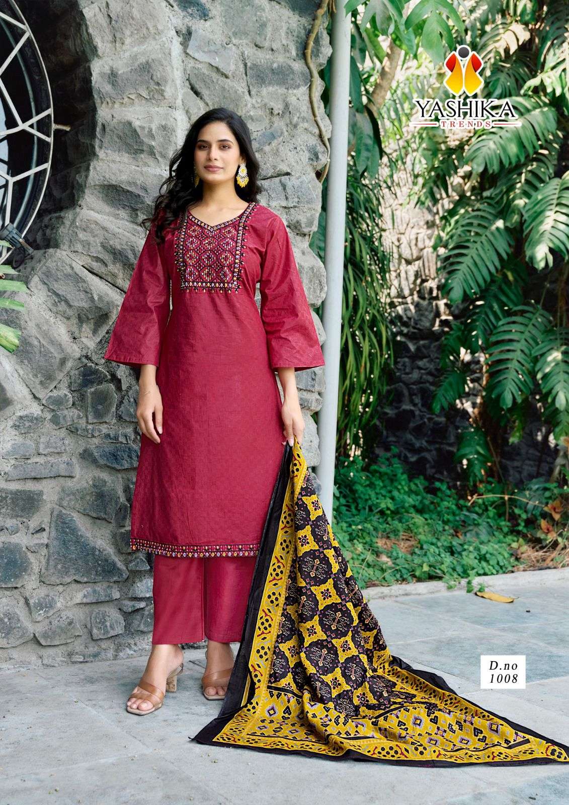YASHIKA TRENDS SHANAYA COTTON FANCY WORK LADIES SUIT