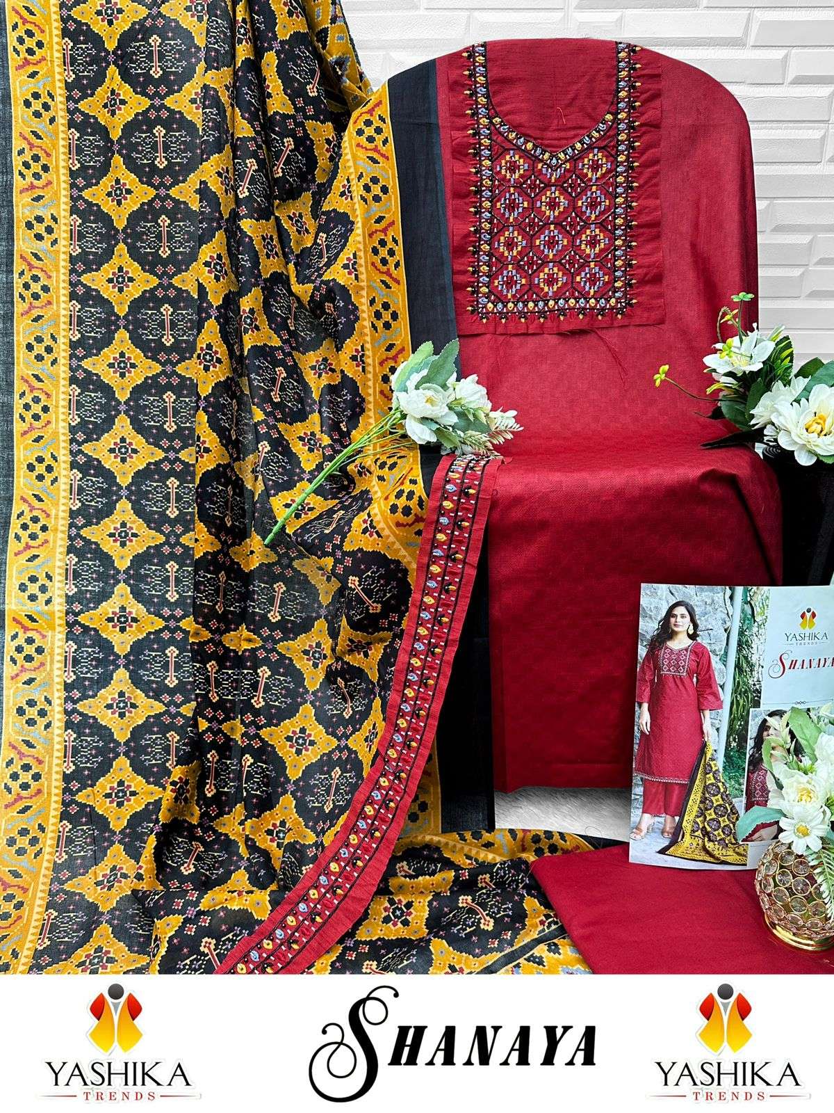 YASHIKA TRENDS SHANAYA COTTON FANCY WORK LADIES SUIT