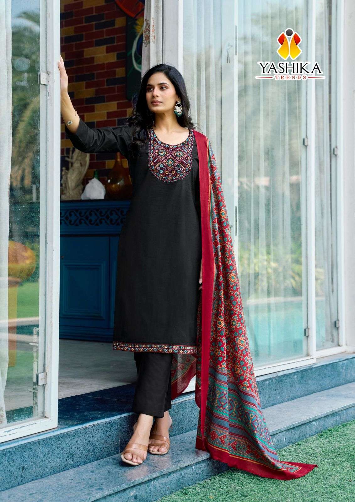 YASHIKA TRENDS SHANAYA COTTON FANCY WORK LADIES SUIT