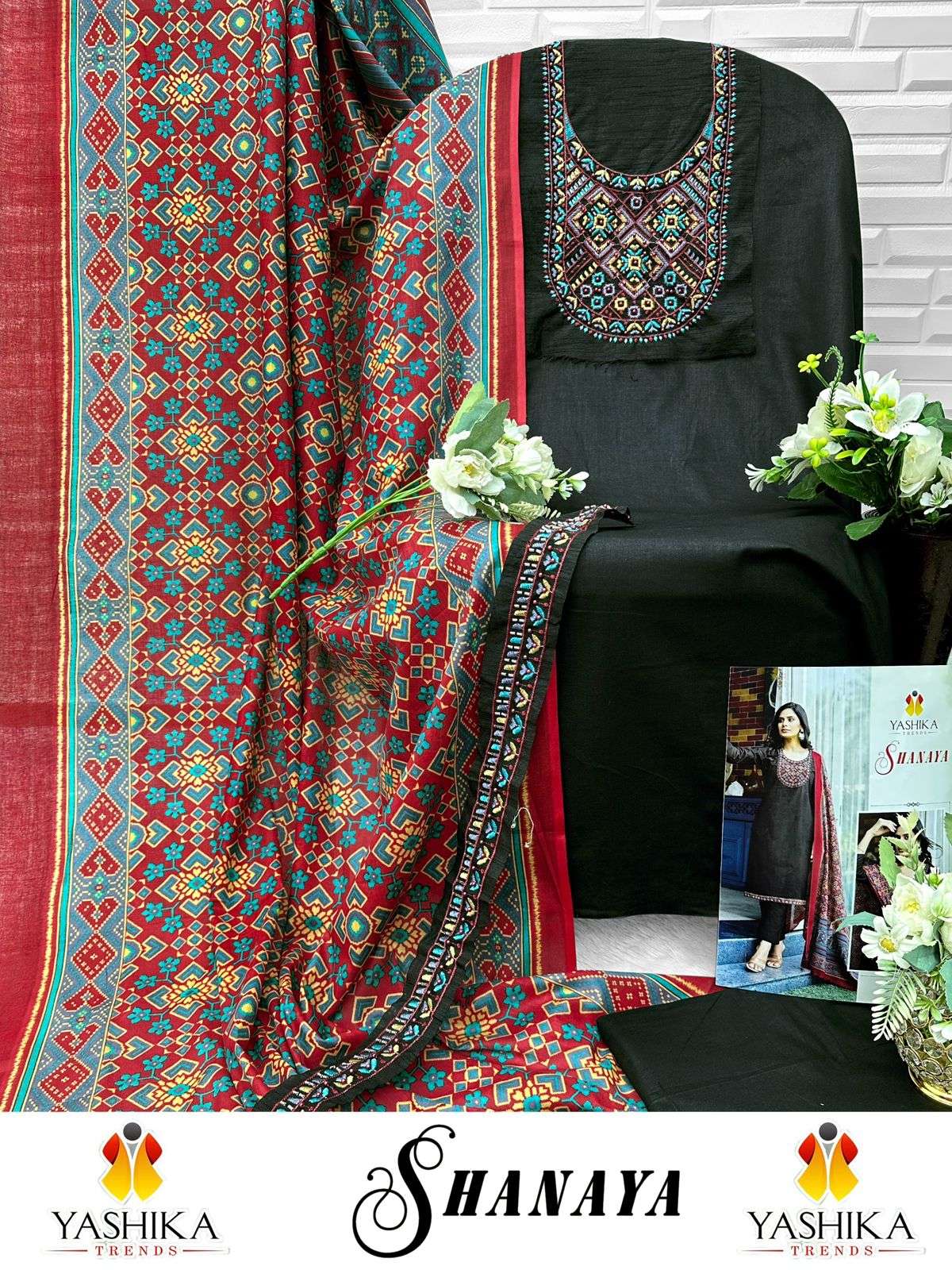 YASHIKA TRENDS SHANAYA COTTON FANCY WORK LADIES SUIT