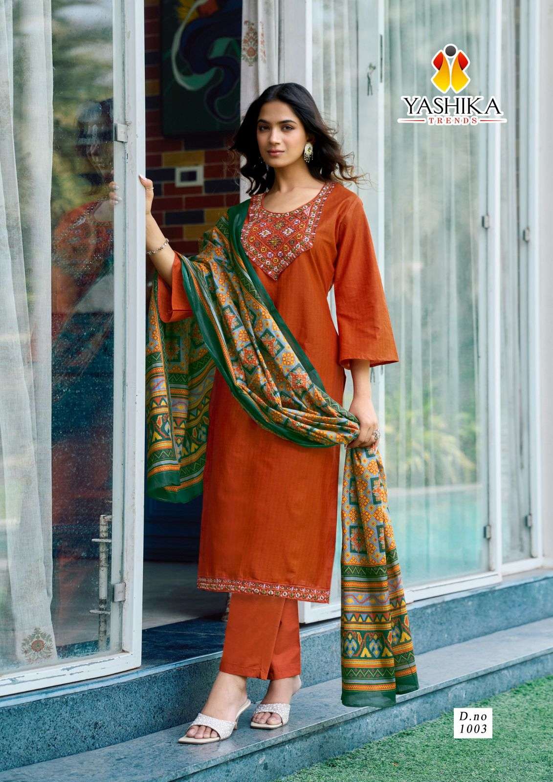 YASHIKA TRENDS SHANAYA COTTON FANCY WORK LADIES SUIT