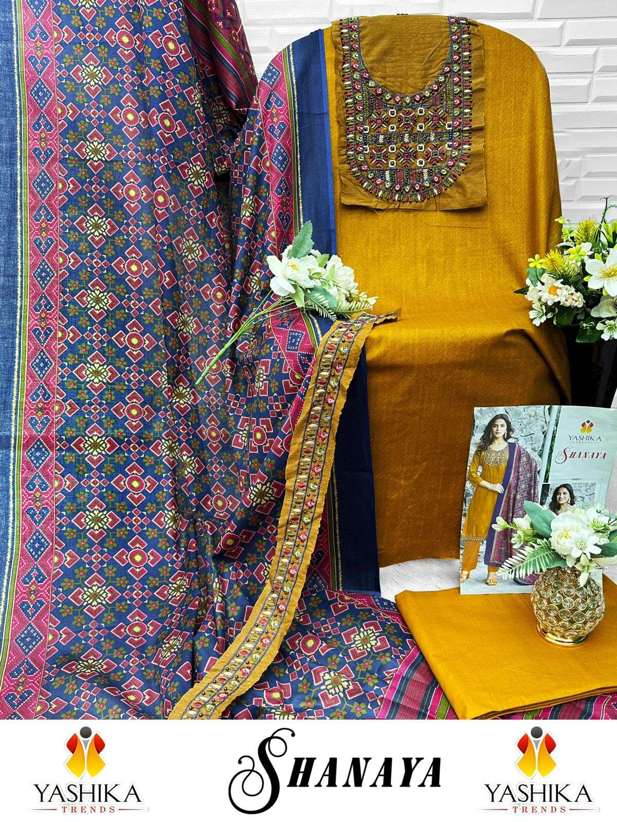 YASHIKA TRENDS SHANAYA COTTON FANCY WORK LADIES SUIT