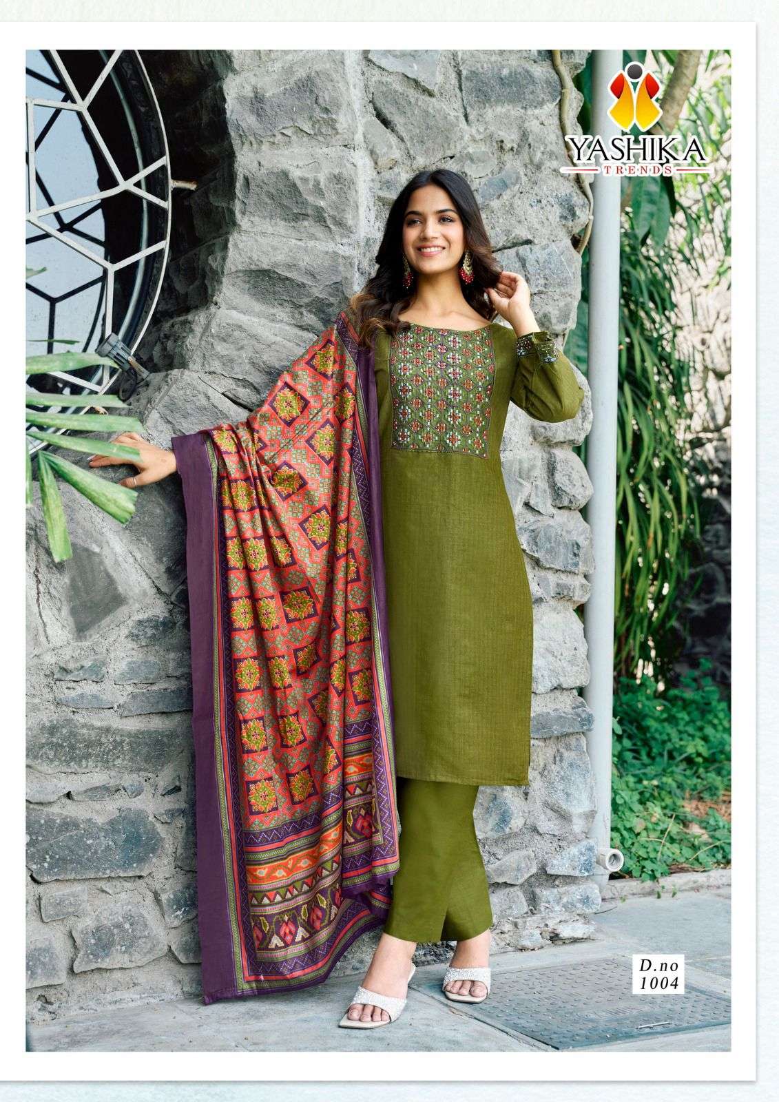YASHIKA TRENDS SHANAYA COTTON FANCY WORK LADIES SUIT