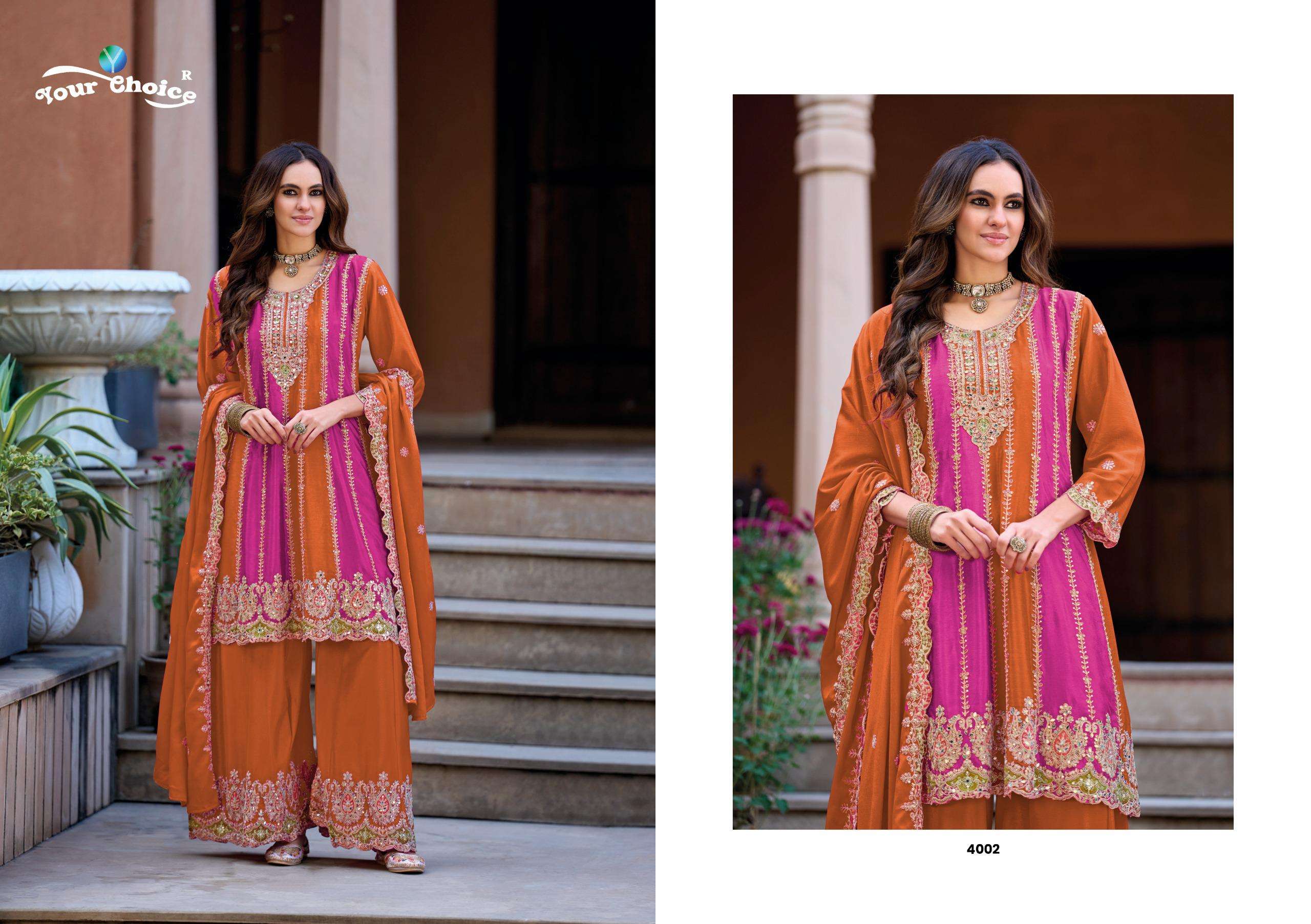 YOUR CHOICE ORRA EDIT VOL 4 HEAVY EMBROIDERED DESIGNER FESTIVE WEAR SUIT