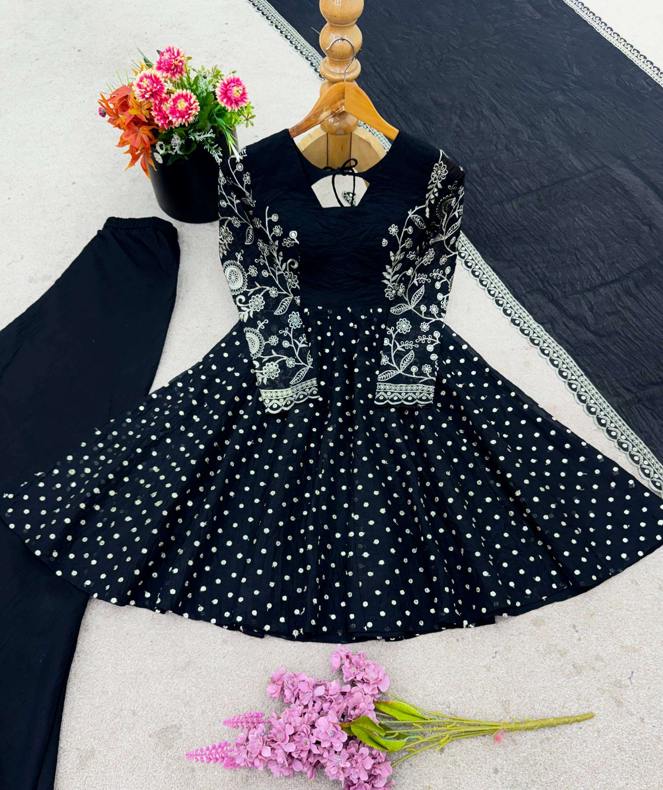 ZSR 3134 SILK DESIGNER TOP WITH SHARARA PLAZZO AND DUPATTA SET 