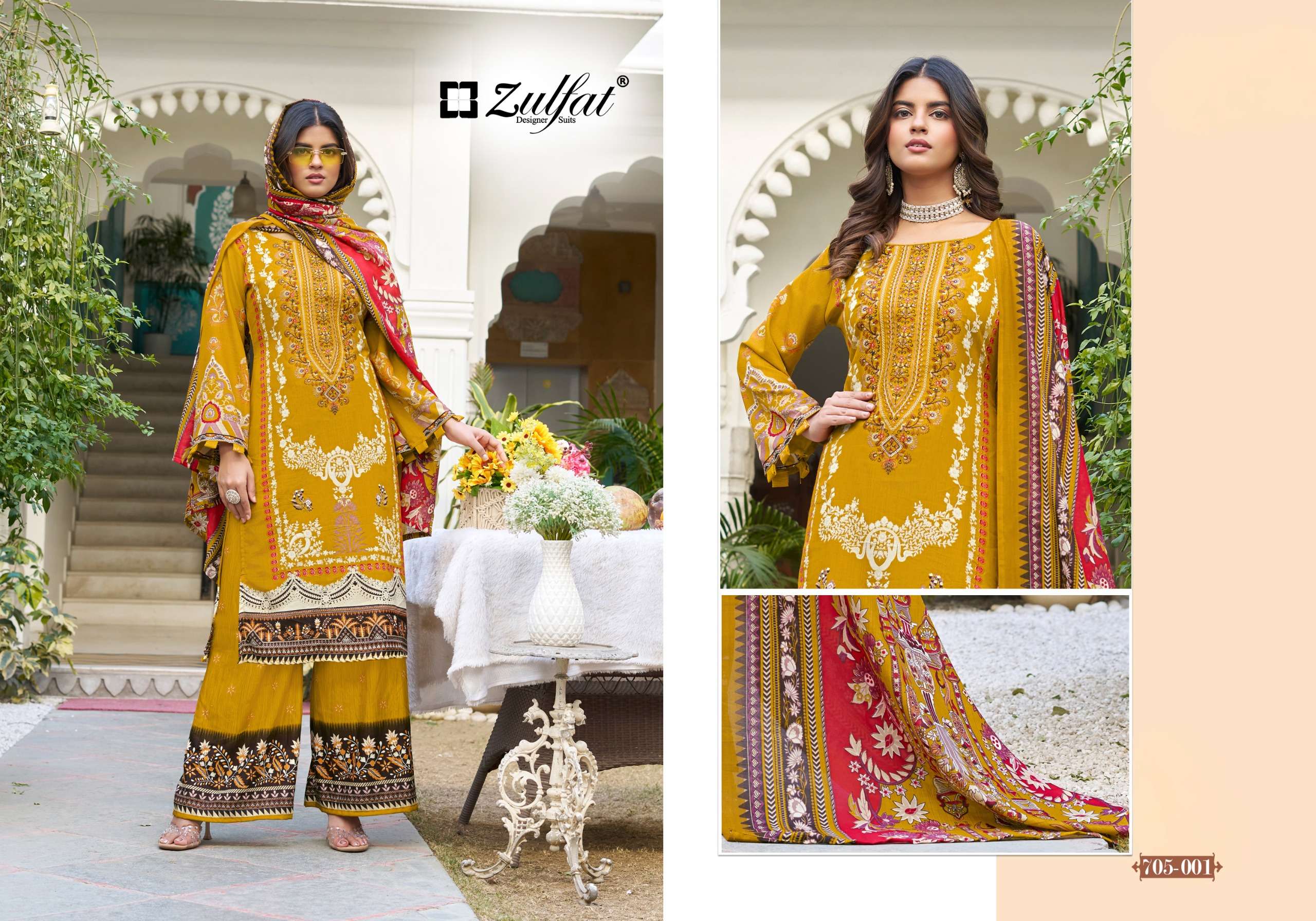 ZULFAT DESIGNER SUITS DILRUBA RAYON FANCY HAND WORKS SUIT