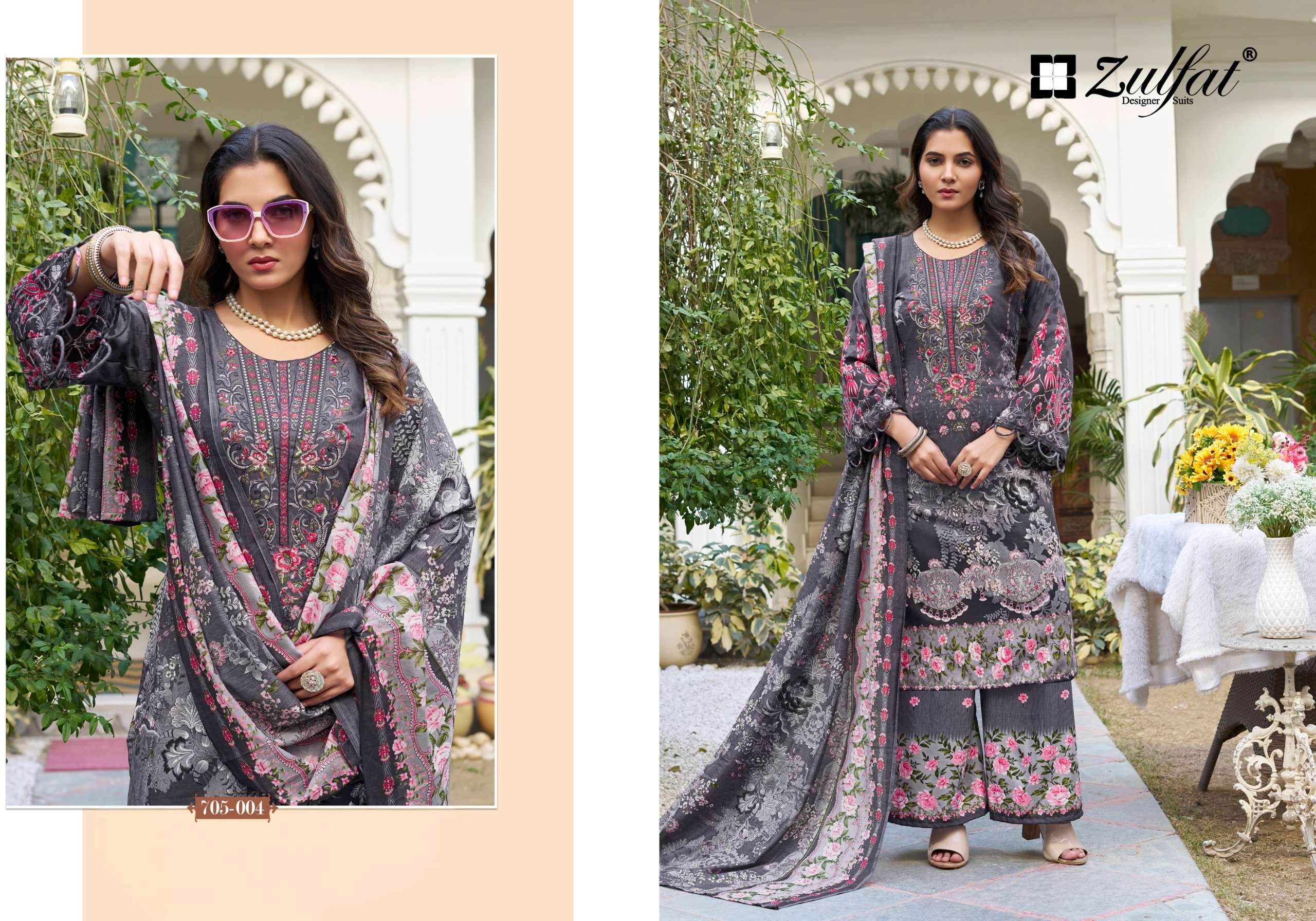 ZULFAT DESIGNER SUITS DILRUBA RAYON FANCY HAND WORKS SUIT