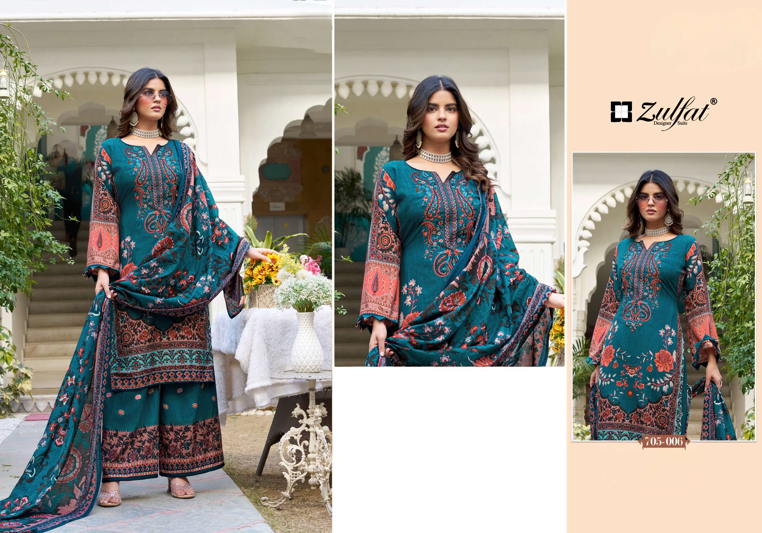 ZULFAT DESIGNER SUITS DILRUBA RAYON FANCY HAND WORKS SUIT
