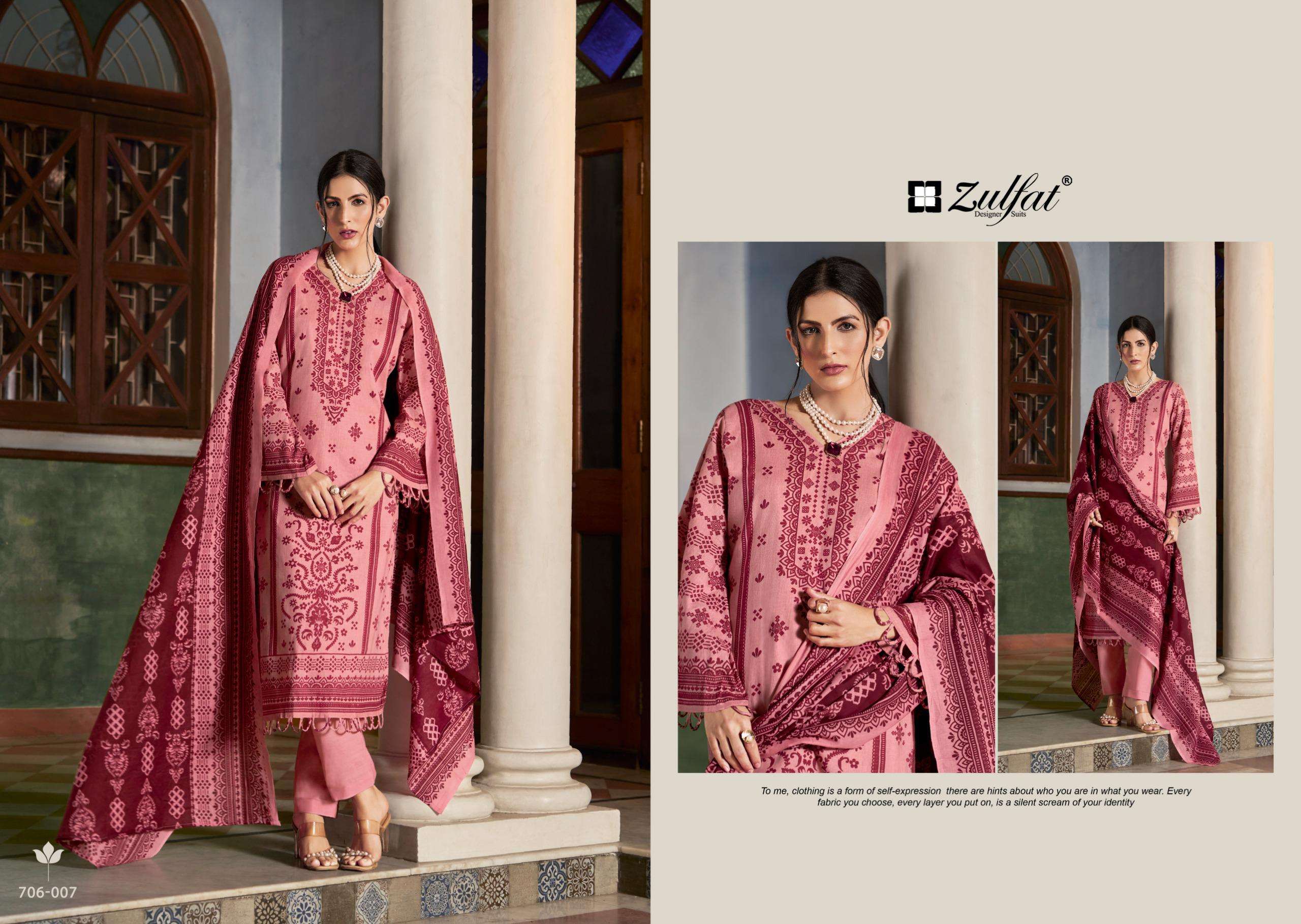 ZULFAT DESIGNER SUITS HAYAMI COTTON PRINT LADIES SUIT