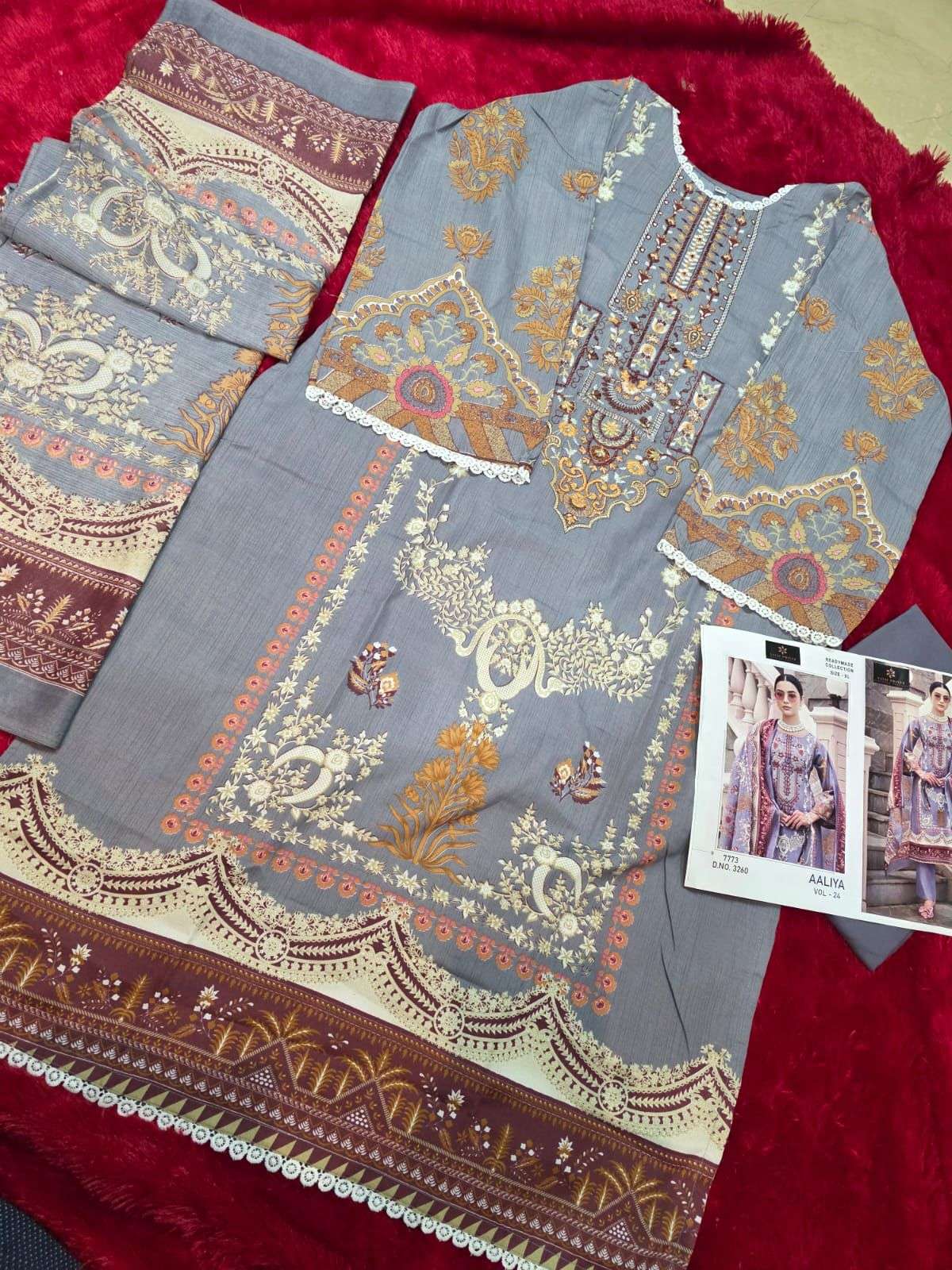 AALIZ PRINTS AALIYA VOL 24 COTTON DIGITAL STYLE PRINT WITH WORK SUIT