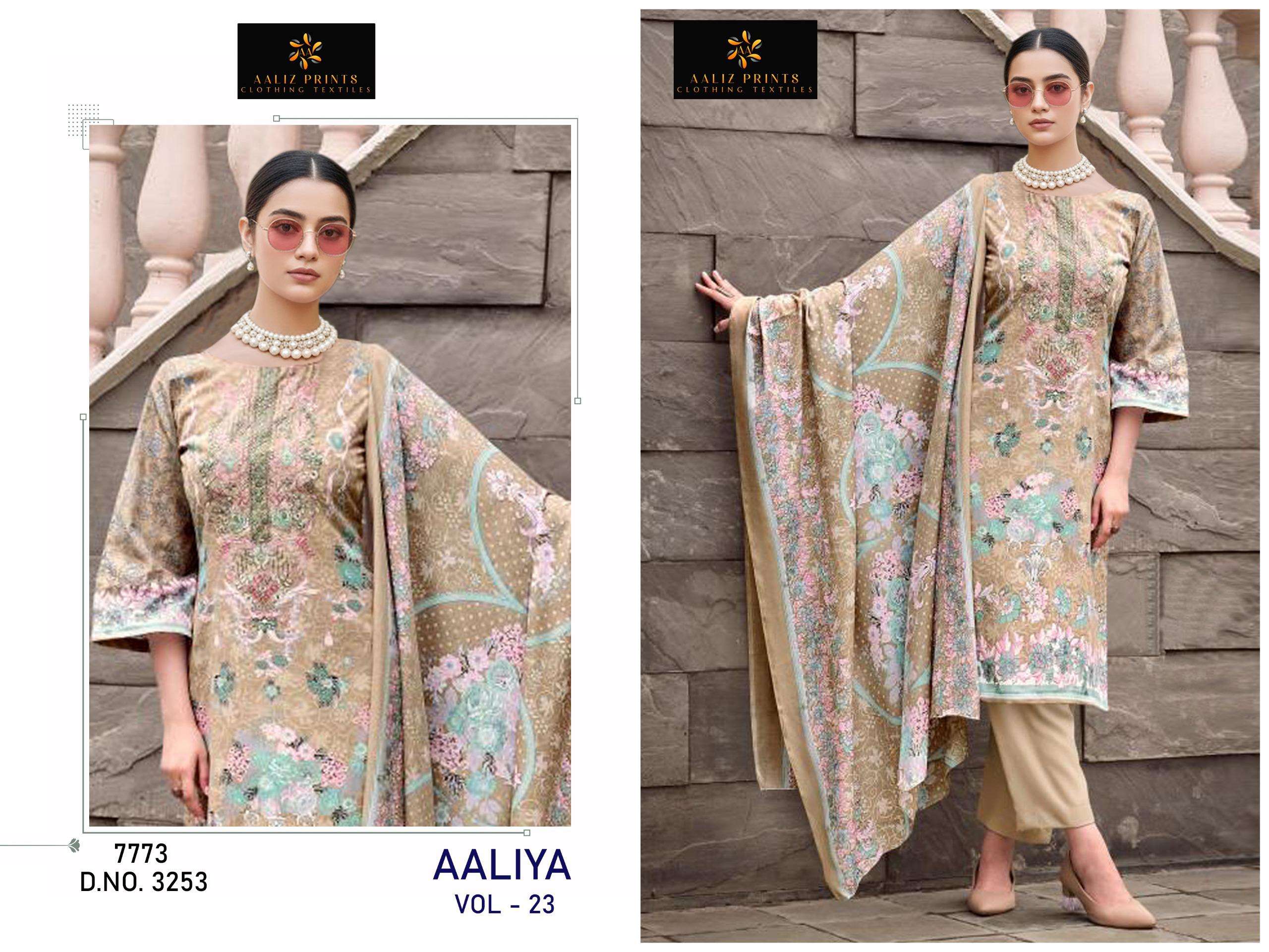AALIZ PRINTS AALIYA VOL 25 COTTON DIGITAL STYLE PRINT WITH WORK SUIT