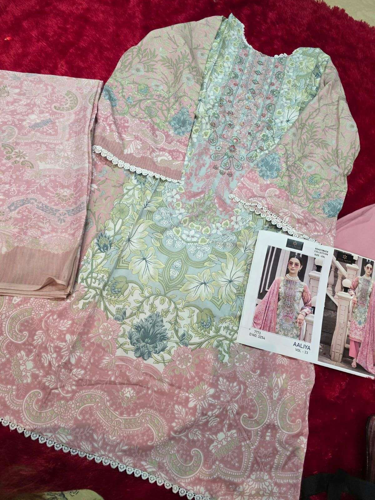 AALIZ PRINTS AALIYA VOL 25 COTTON DIGITAL STYLE PRINT WITH WORK SUIT