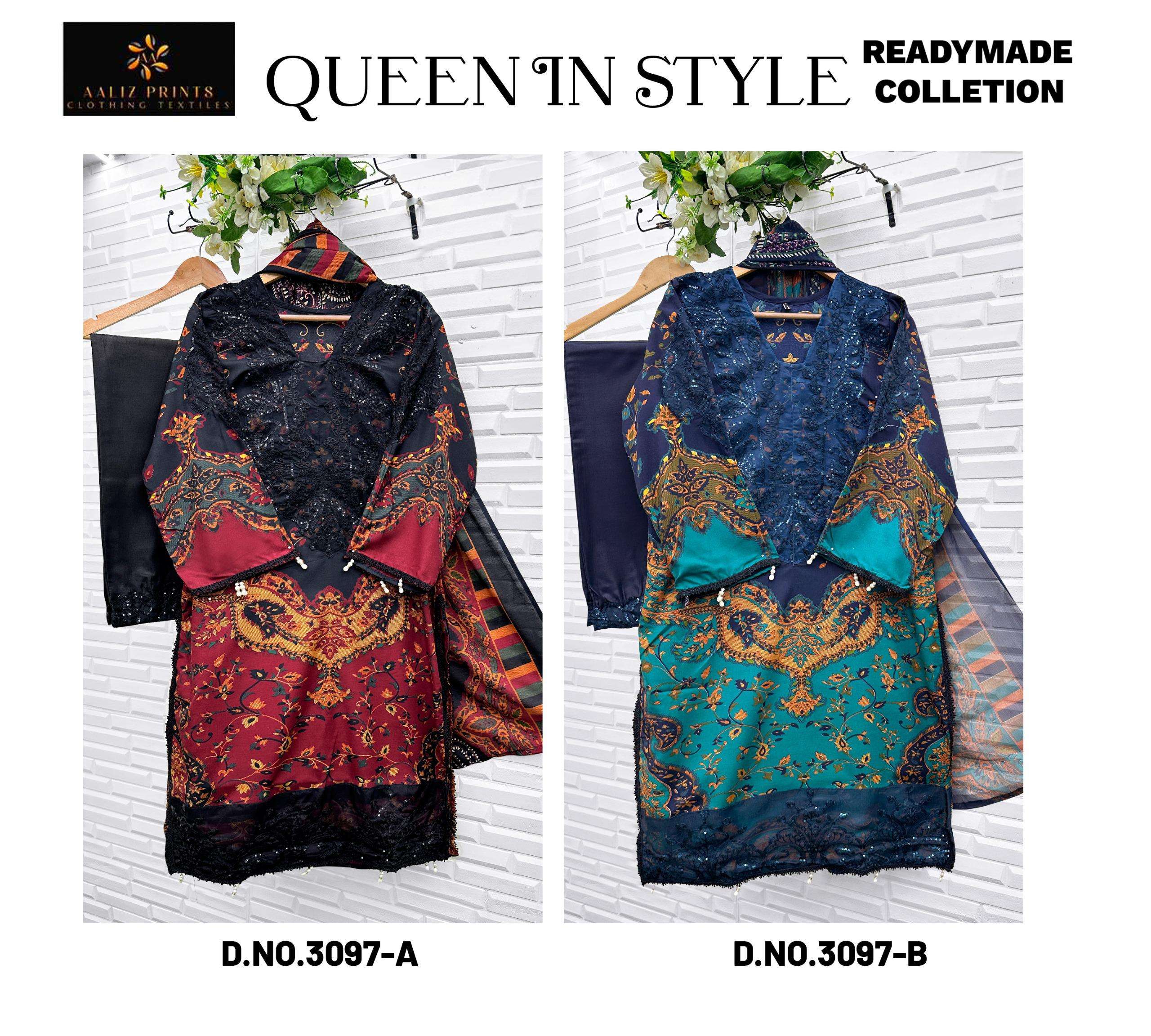 AALIZ PRINTS D NO 3097 COTTON PATCH EMBROIDERY WORK SALWAR KAMEEZ 