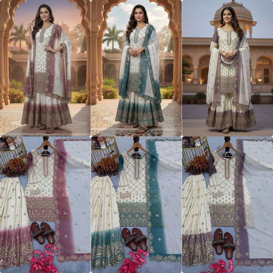 AD 223 GEORGETTE HEAVY DESIGNER PARTY WEAR LADIES SUIT