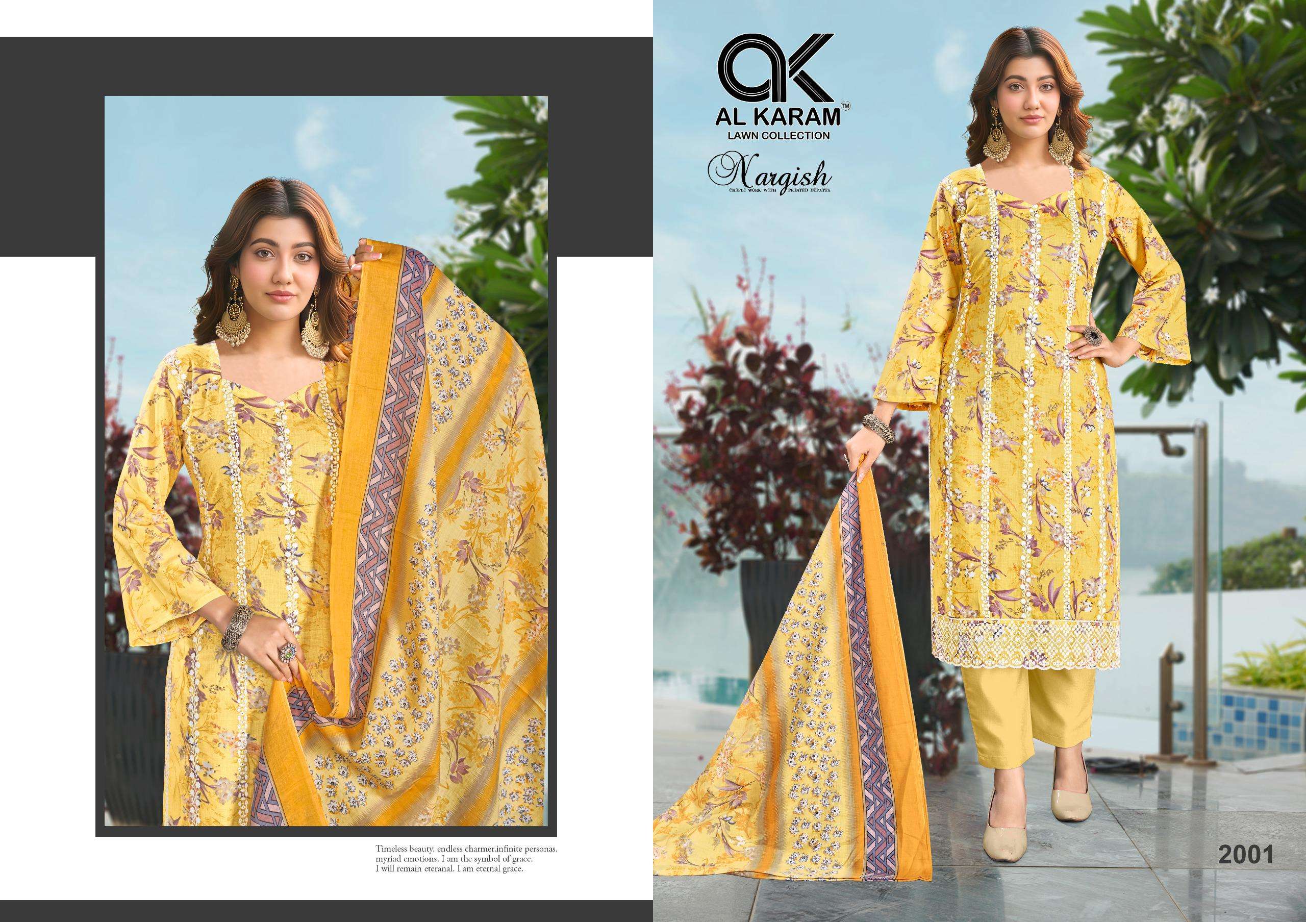 AL KARAM NARGISH COTTON EMBROIDERY WORK SUITS 