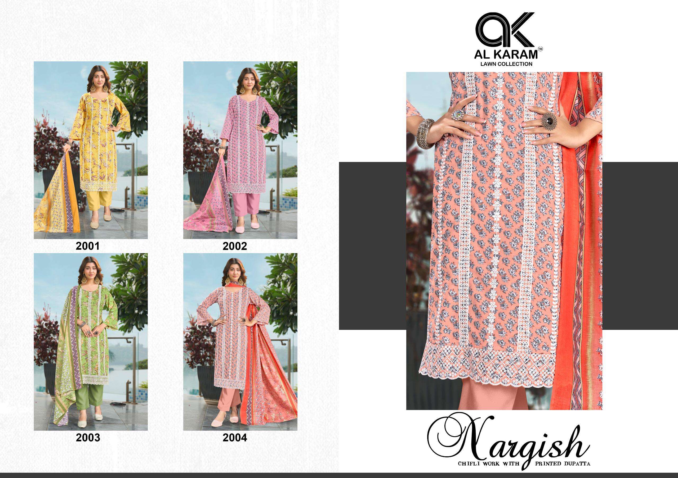 AL KARAM NARGISH COTTON EMBROIDERY WORK SUITS 