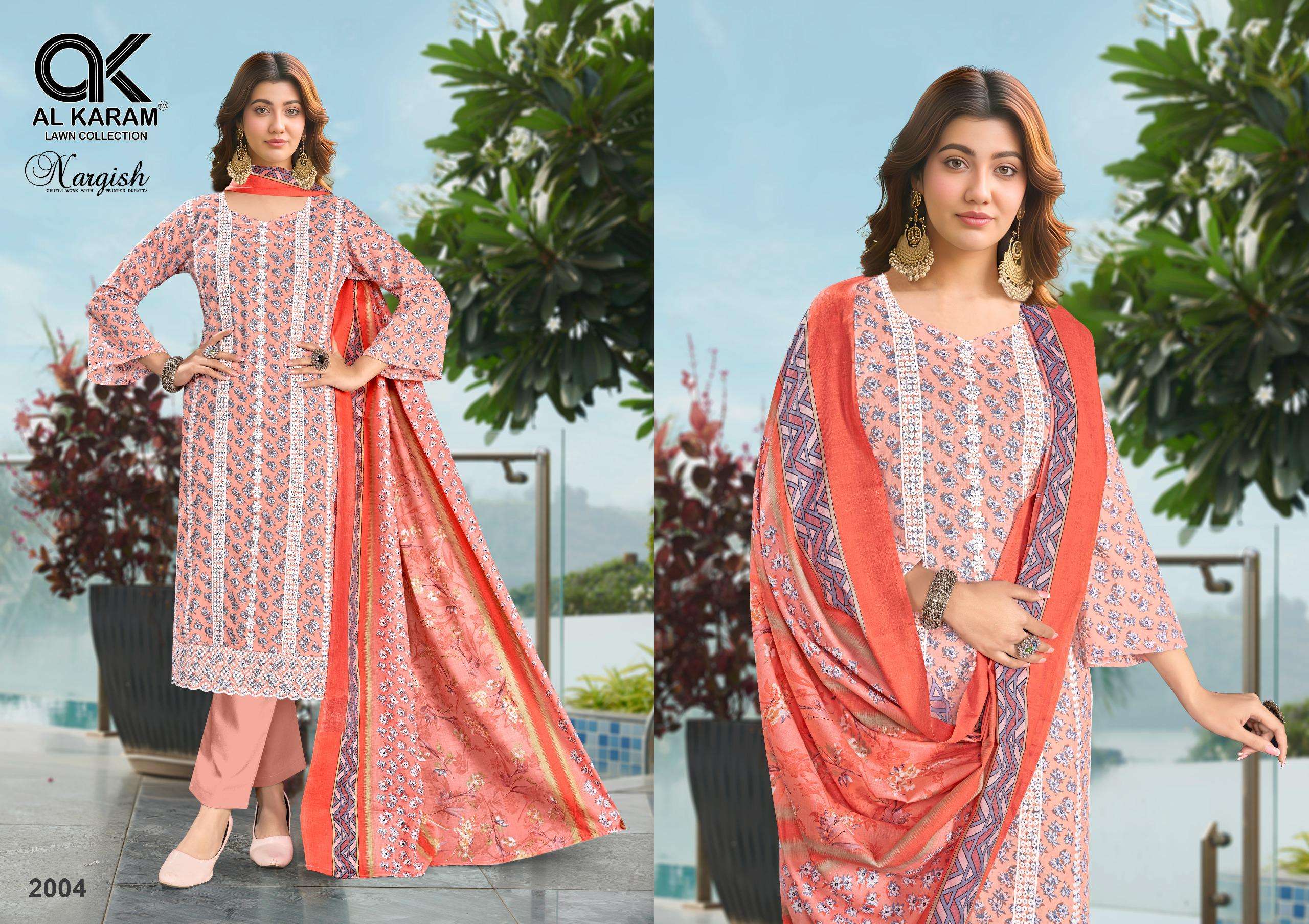 AL KARAM NARGISH COTTON EMBROIDERY WORK SUITS 