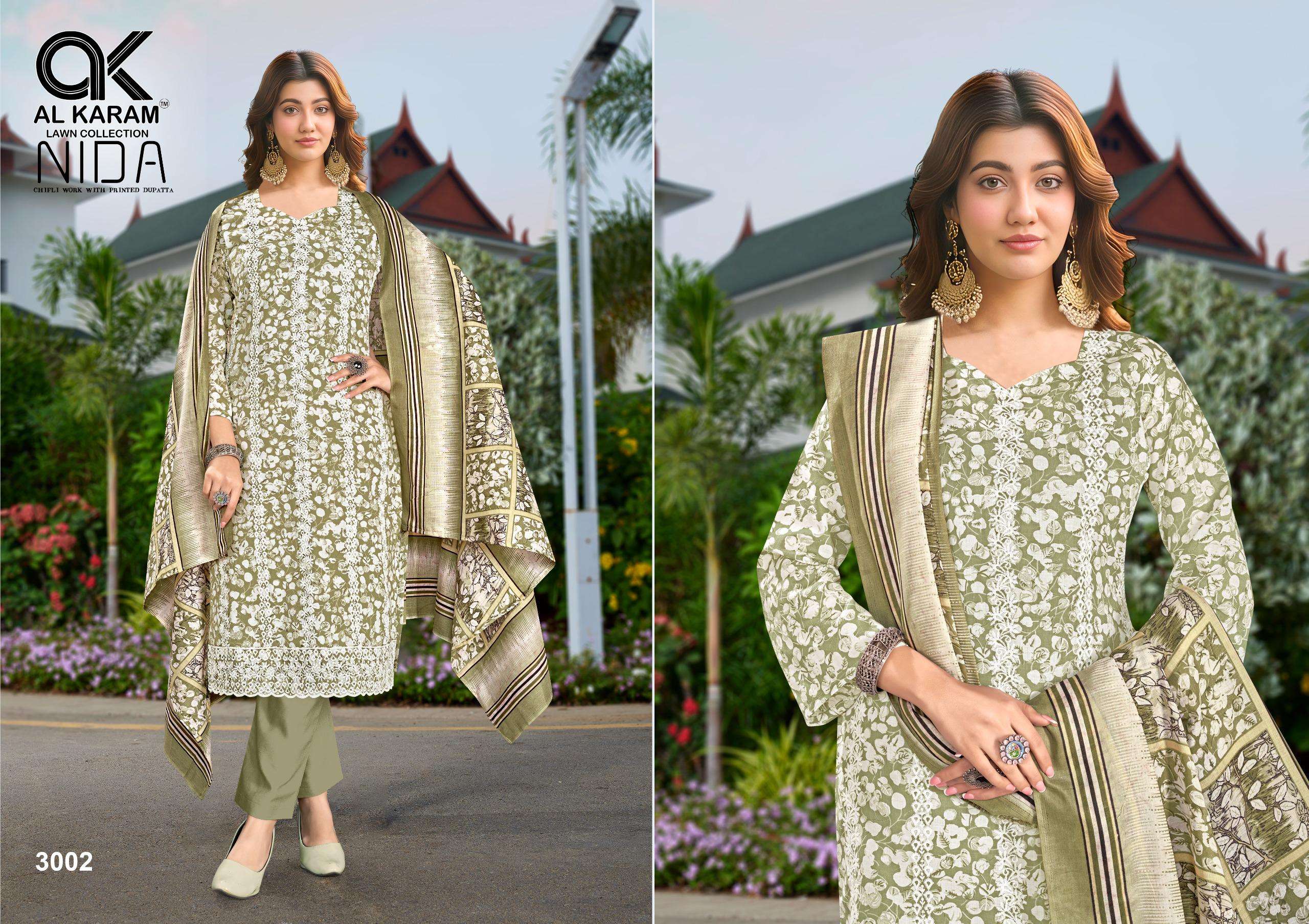 AL KARAM NIDA COTTON EMBROIDERY WORK LADIES SUIT