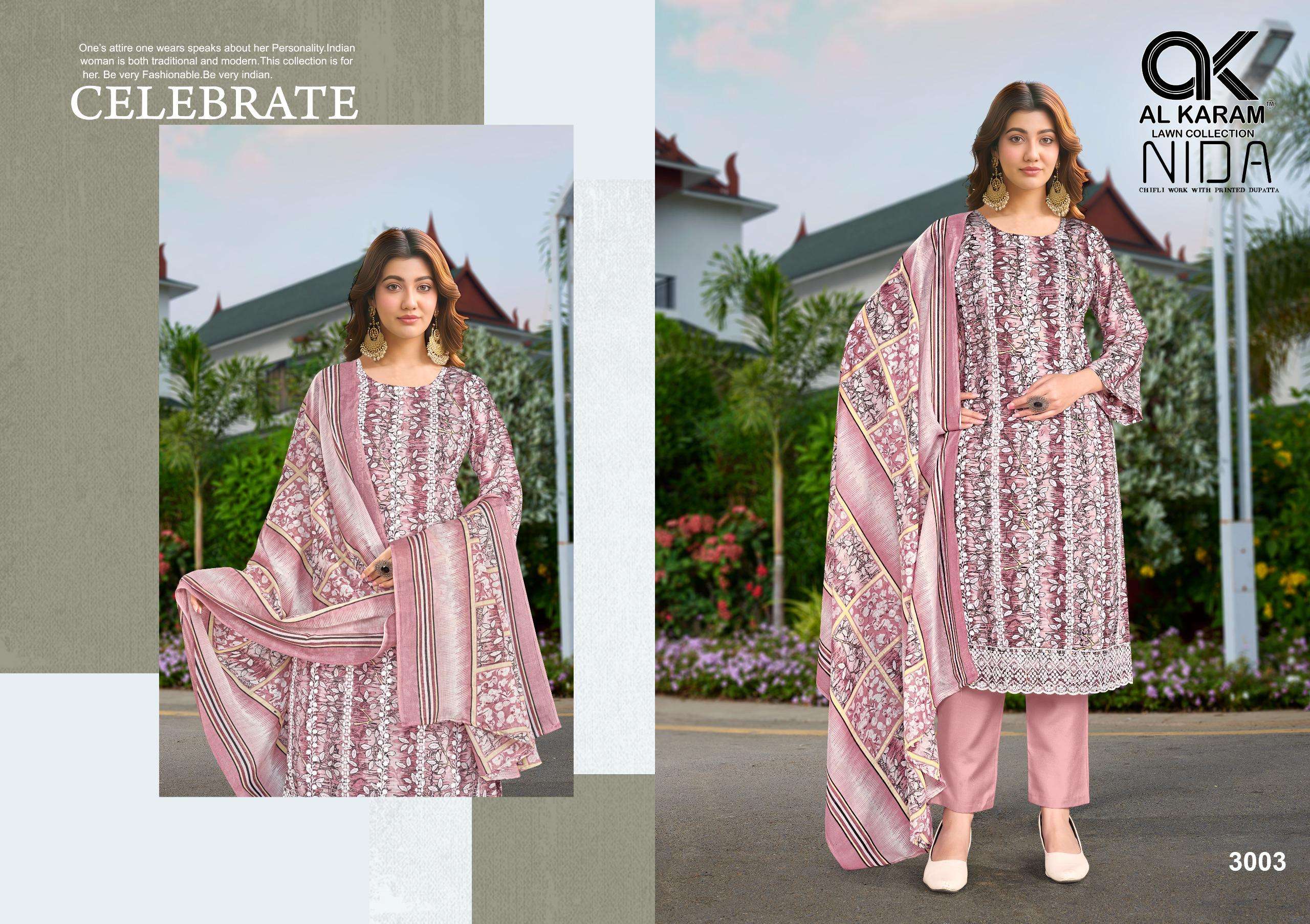 AL KARAM NIDA COTTON EMBROIDERY WORK LADIES SUIT