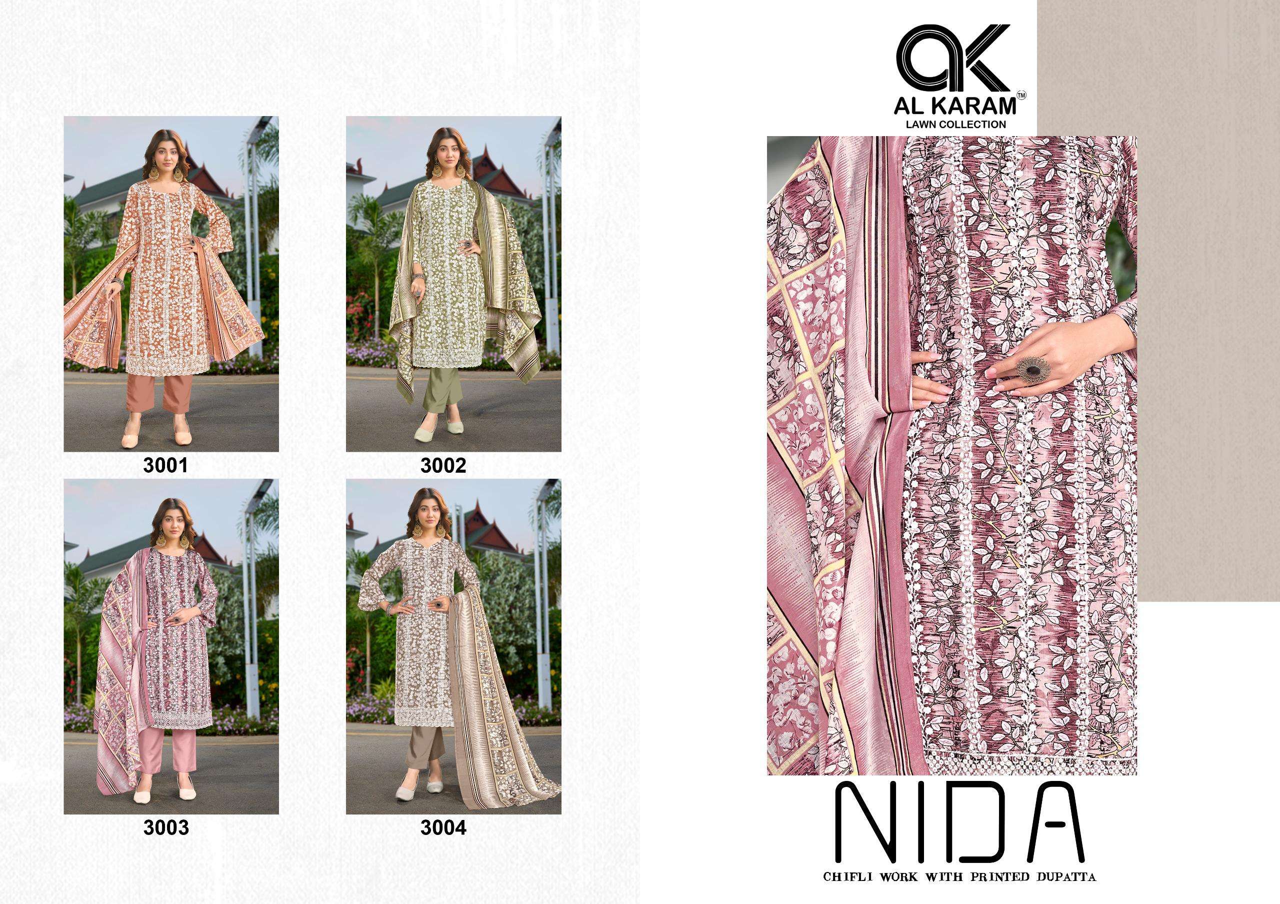 AL KARAM NIDA COTTON EMBROIDERY WORK LADIES SUIT