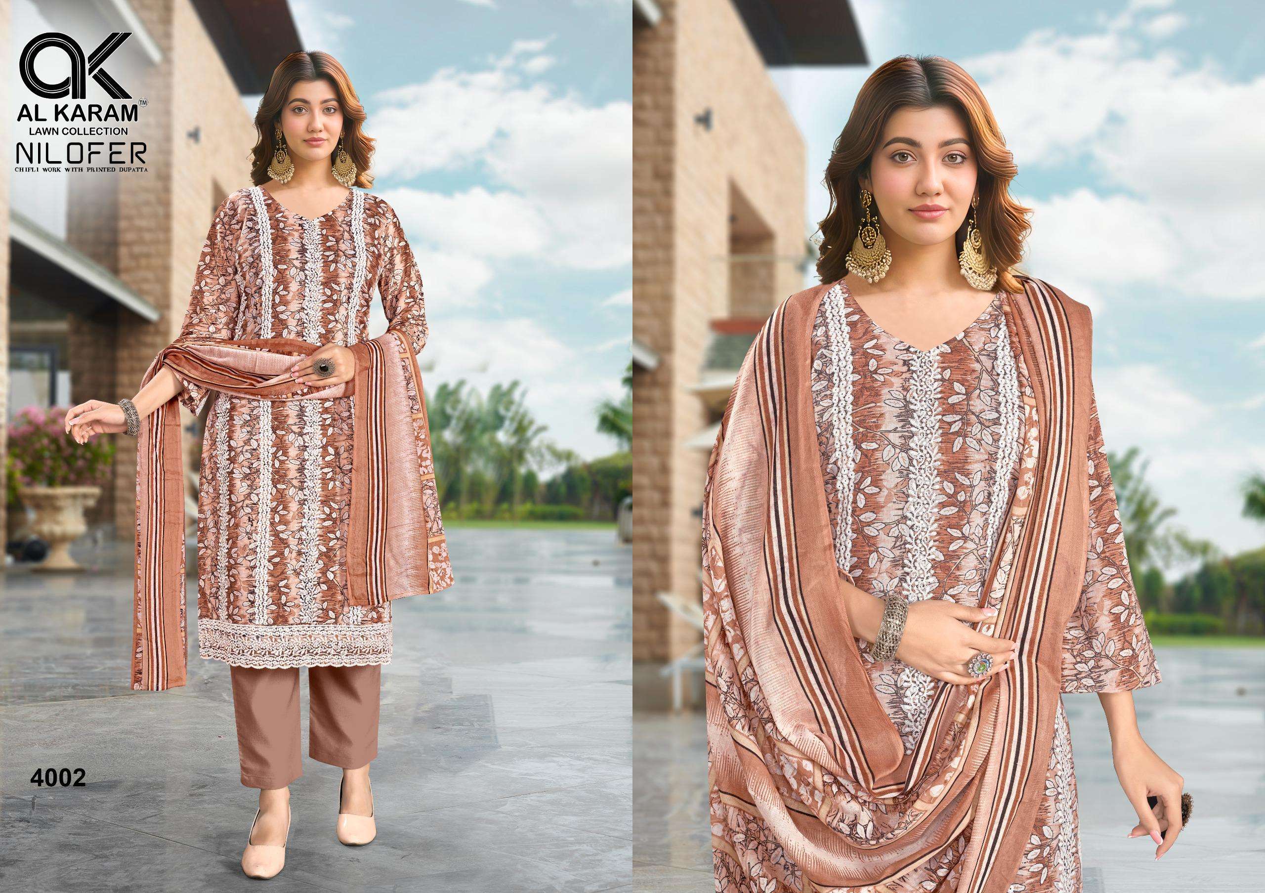 AL KARAM NILOFER COTTON FANCY EMBROIDERY WORK SUIT