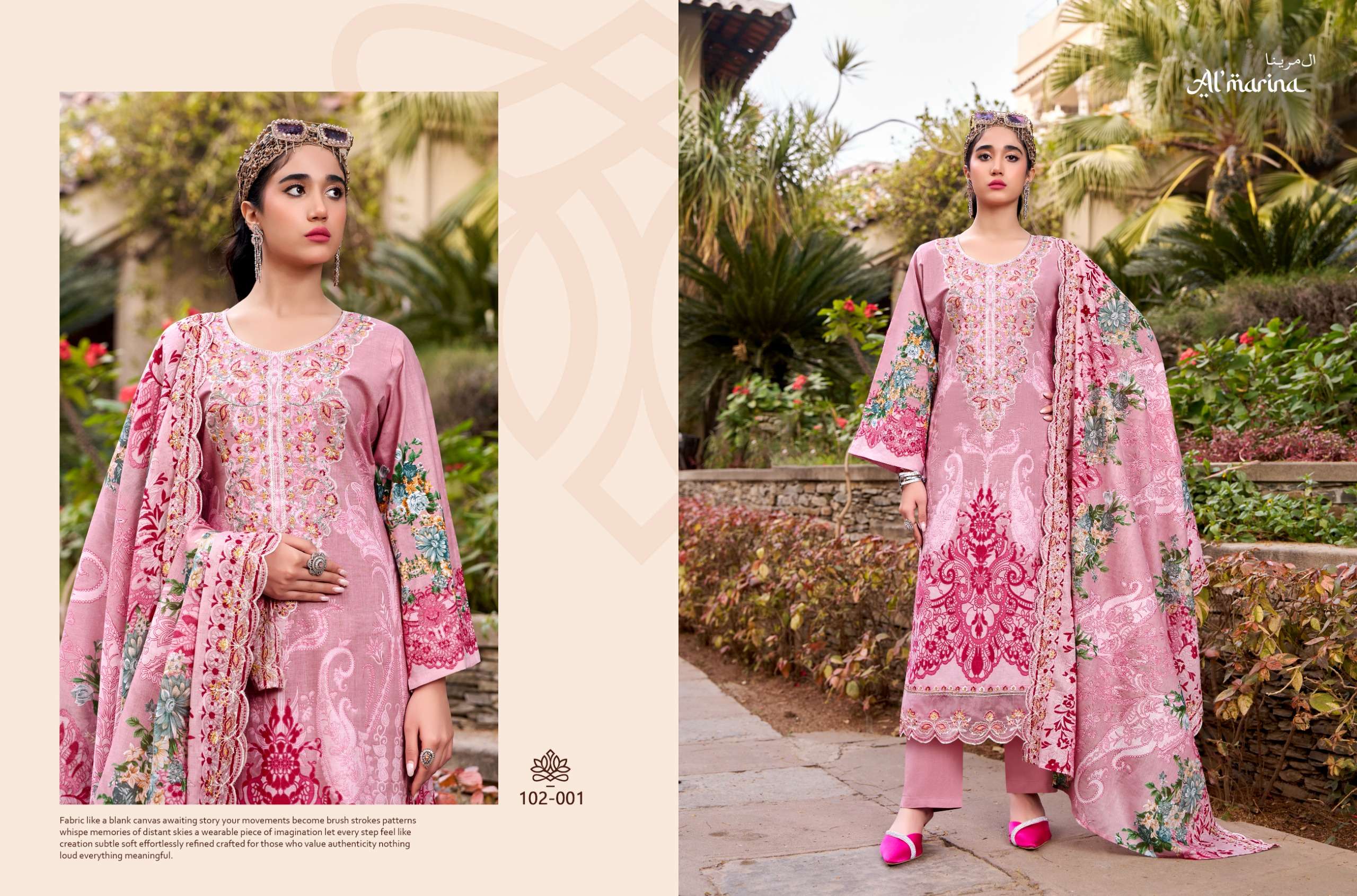 AL MARINA INAYAT COTTON DIGITAL PRINTS WITH FANCY EMBROIDERY WORK SUITS 