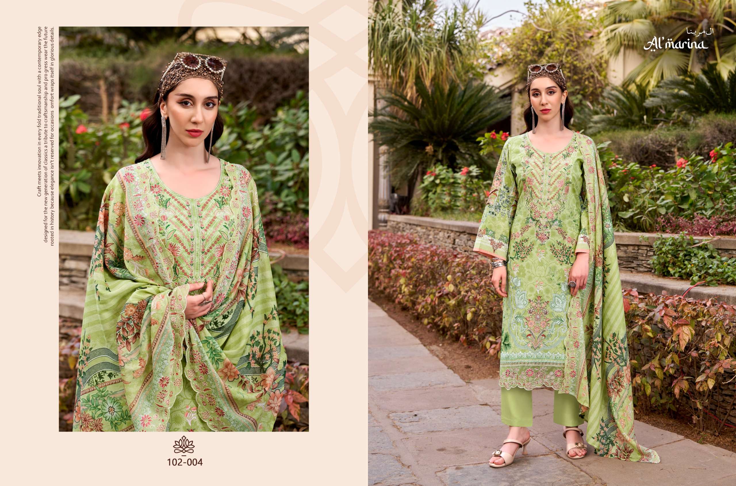 AL MARINA INAYAT COTTON DIGITAL PRINTS WITH FANCY EMBROIDERY WORK SUITS 