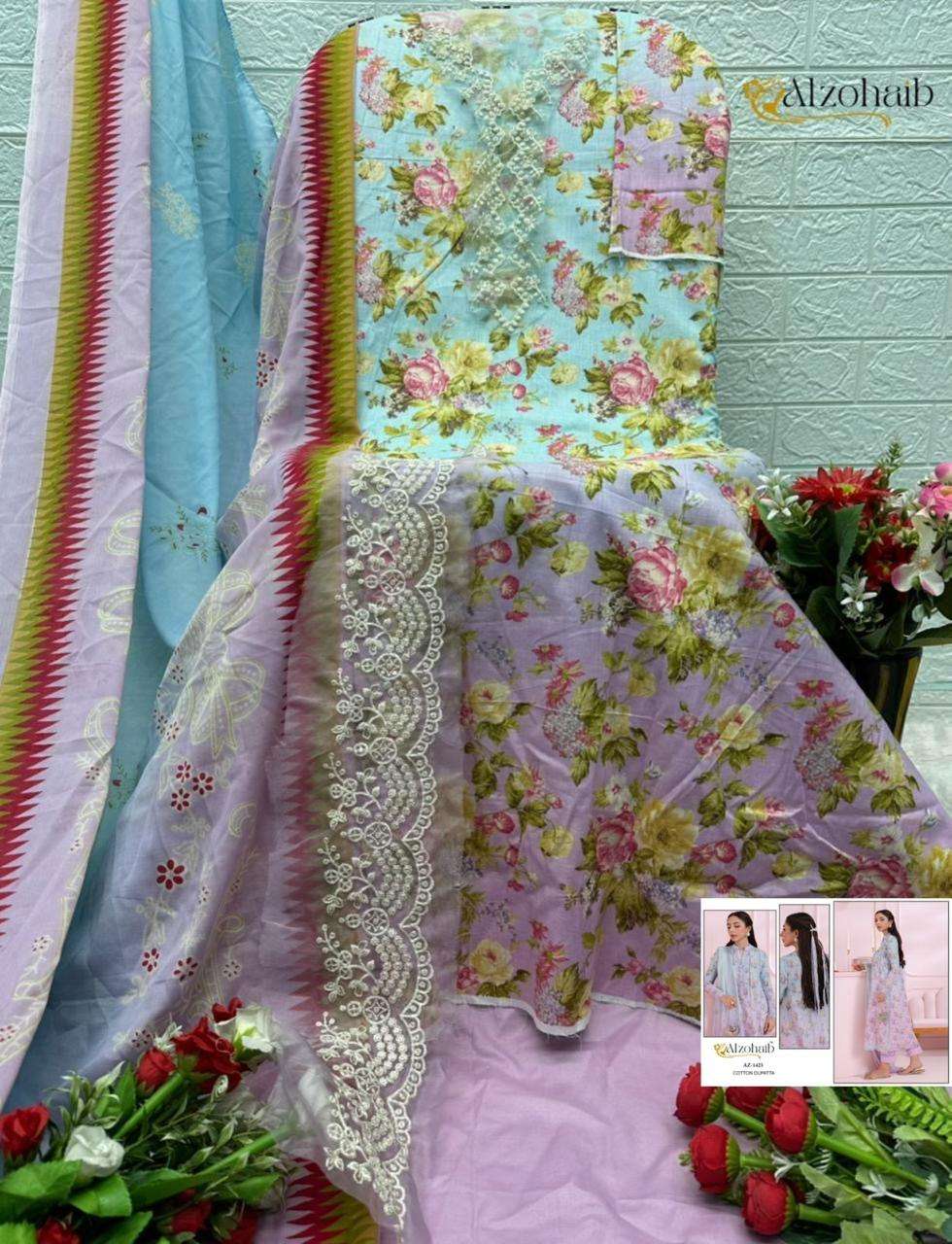 AL ZOHAIB AZIZA VOL 2 COTTON PATCH EMBROIDERY WORK SALWAR KAMEEZ