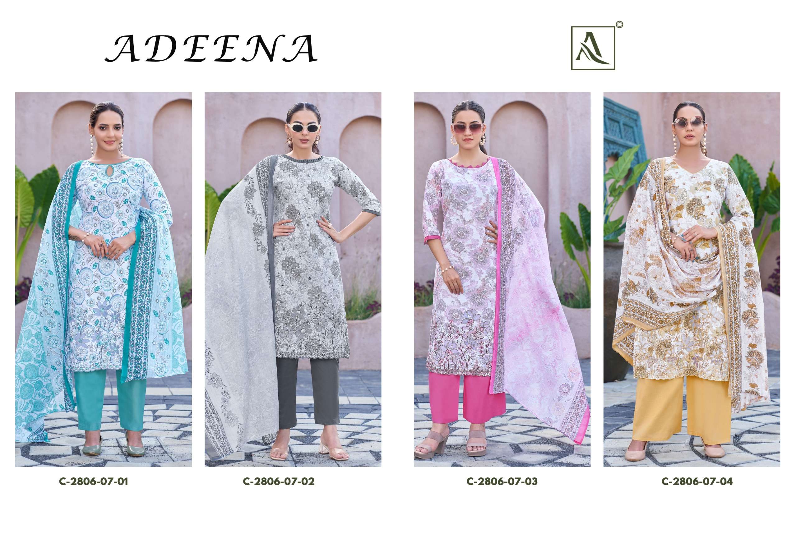 ALOK SUITS ADEENA COTTON PRINT WITH FANCY EMBROIDERY WORK SUIT
