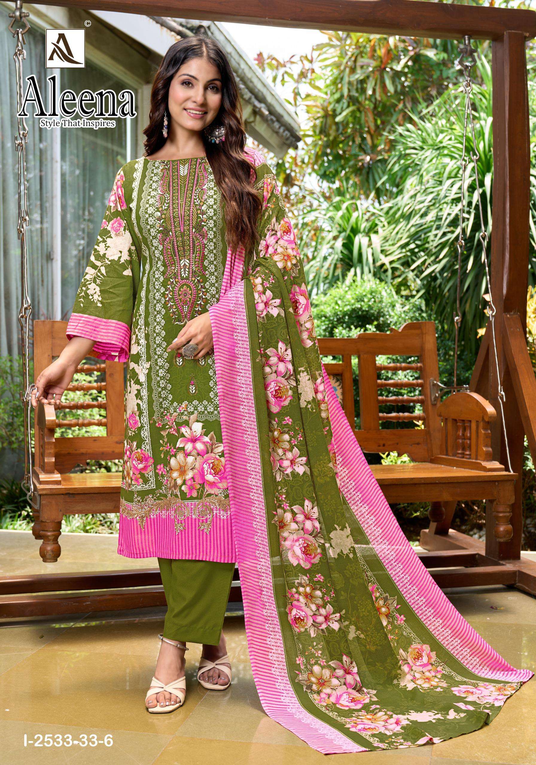 ALOK SUITS ALEENA COTTON DIGITAL PAKISTANI PRINT WITH FANCY WORK SUIT