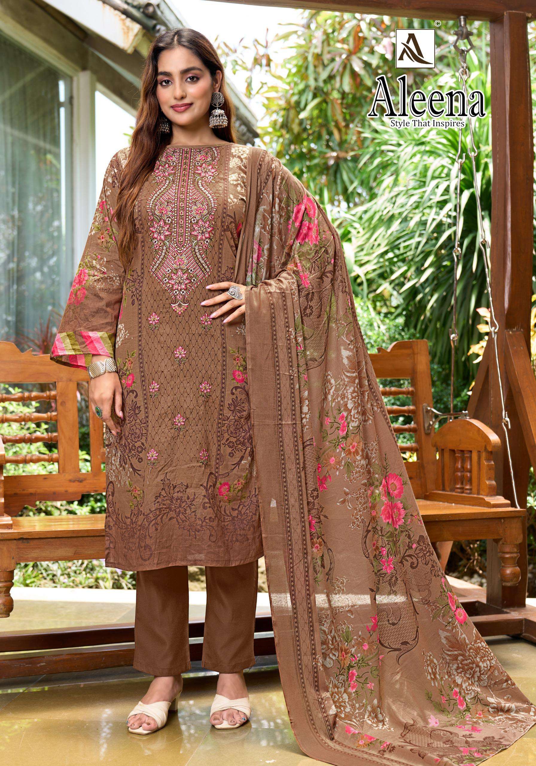 ALOK SUITS ALEENA COTTON DIGITAL PAKISTANI PRINT WITH FANCY WORK SUIT